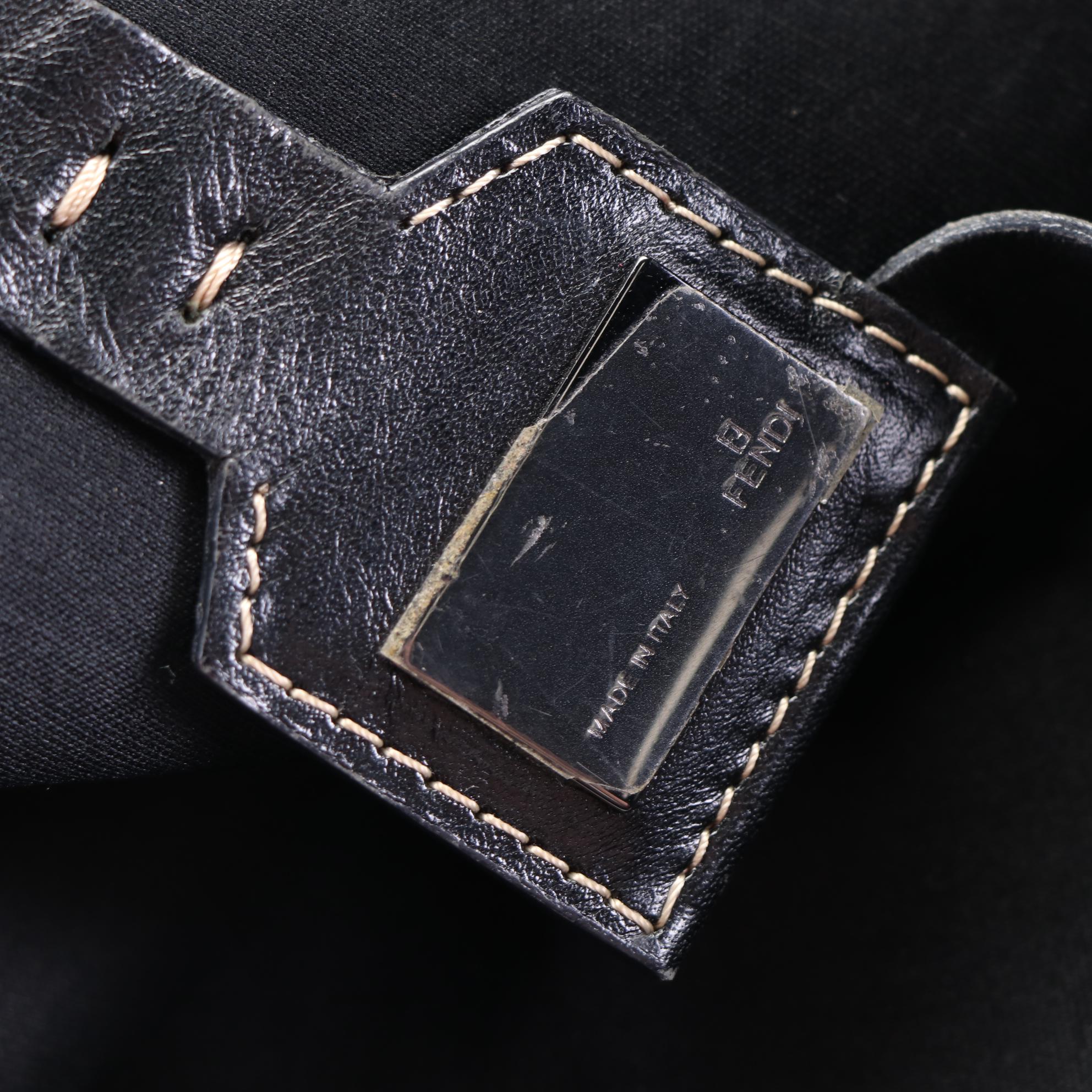 Fendi Zucca Canvas and Leather Bag