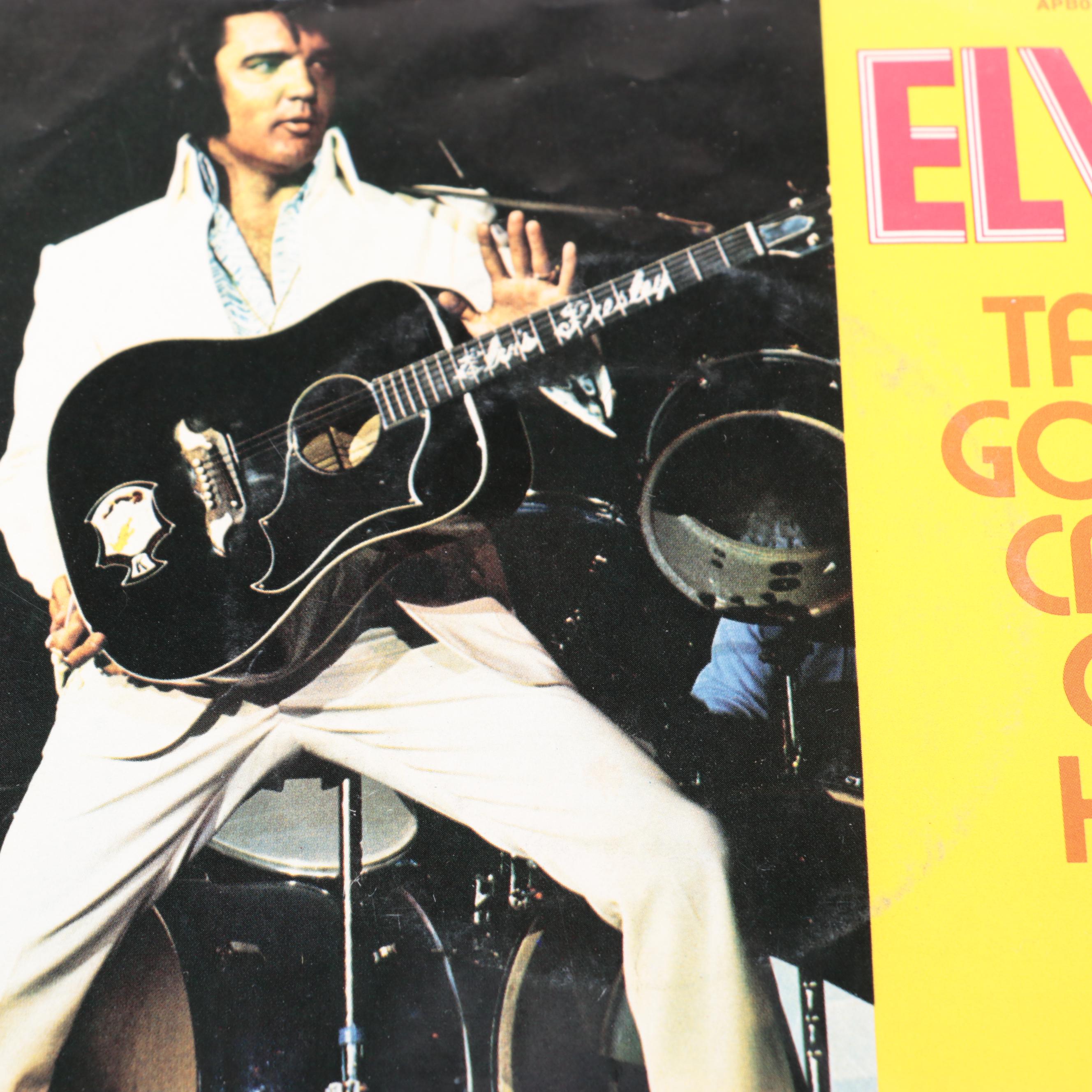 Elvis Presley Record Singles with "Motion Picture" Fold-Out Poster Magazine