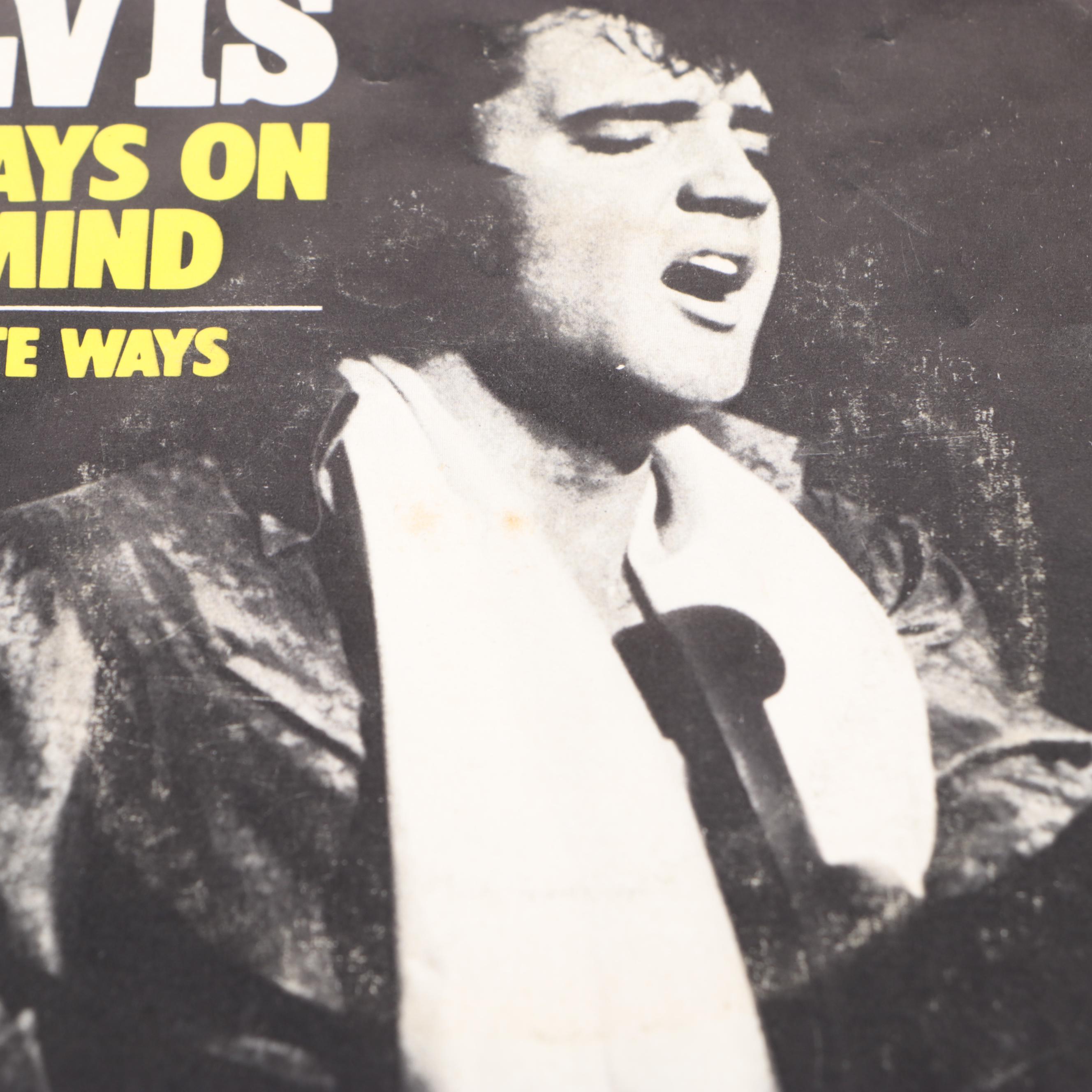 Elvis Presley Record Singles with "Motion Picture" Fold-Out Poster Magazine