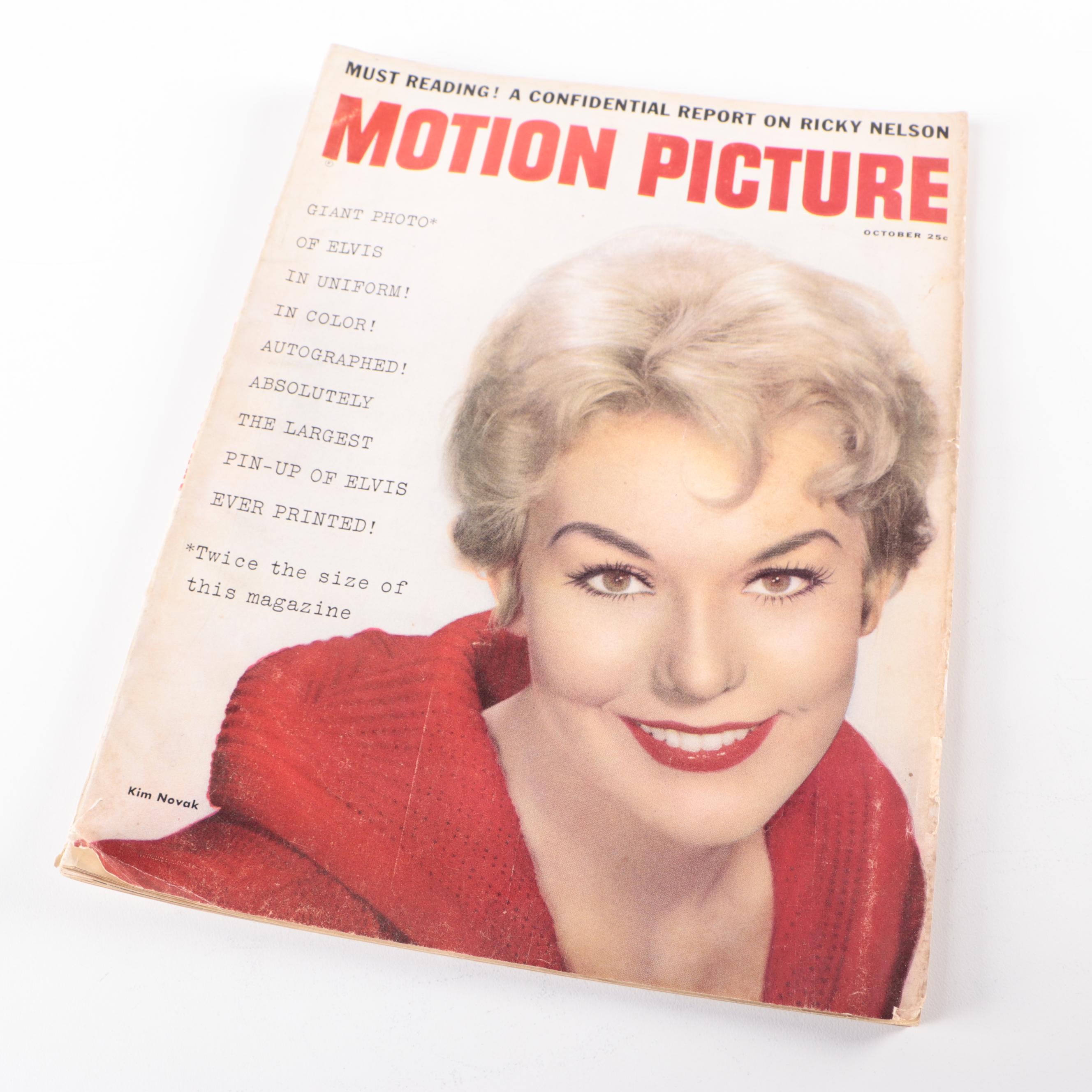 Elvis Presley Record Singles with "Motion Picture" Fold-Out Poster Magazine