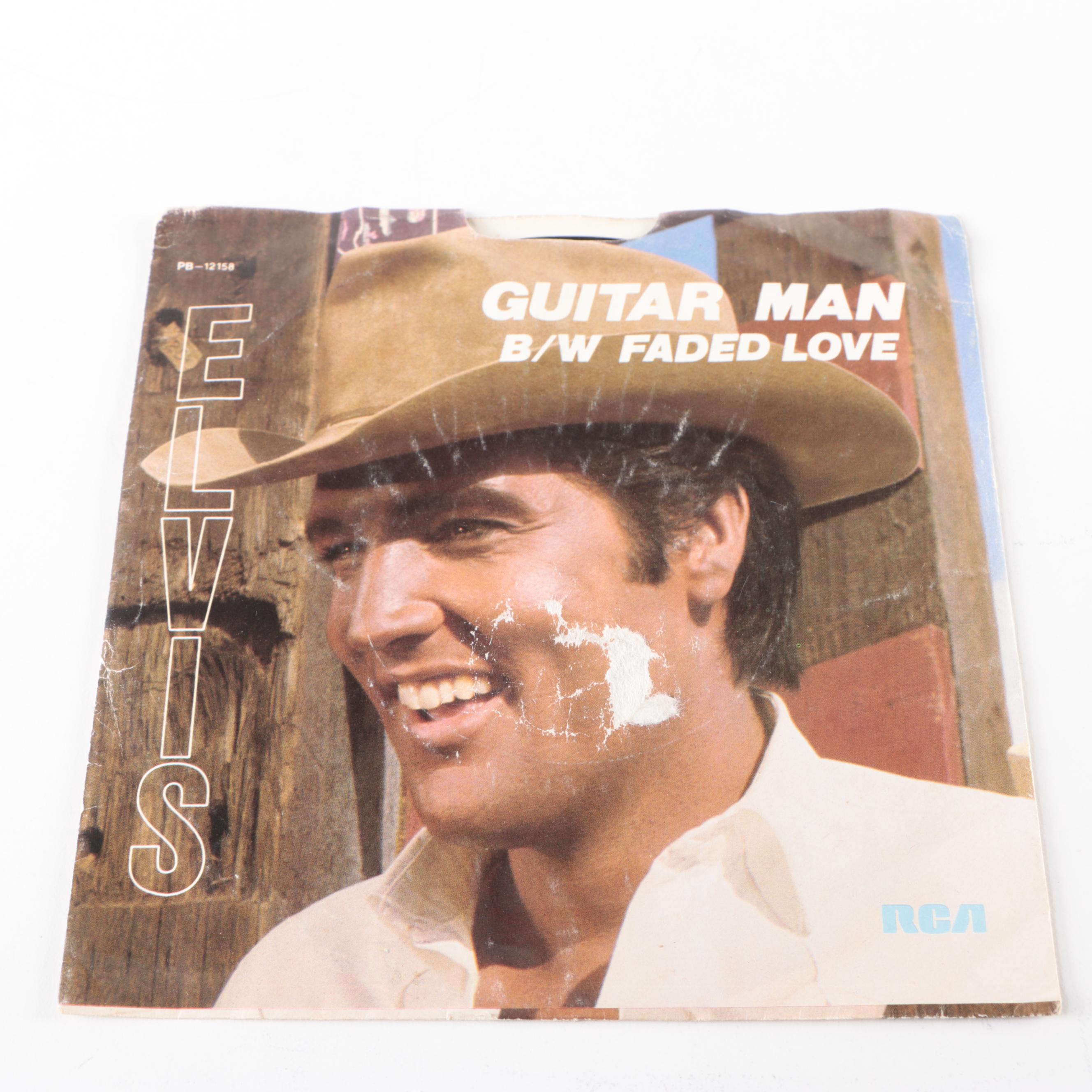 Elvis Presley Record Singles with "Motion Picture" Fold-Out Poster Magazine