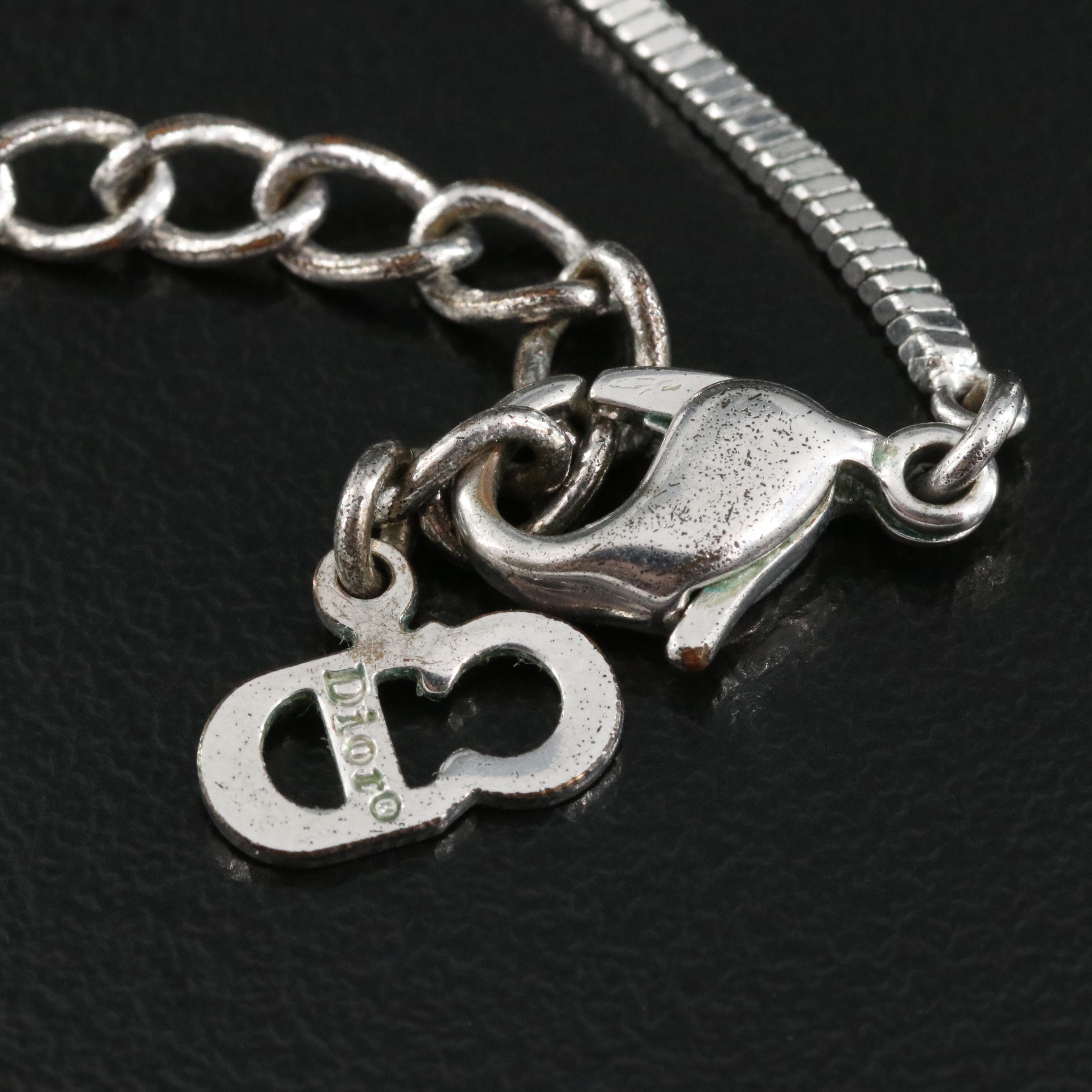 Christian Dior Enamel Pendant Necklace