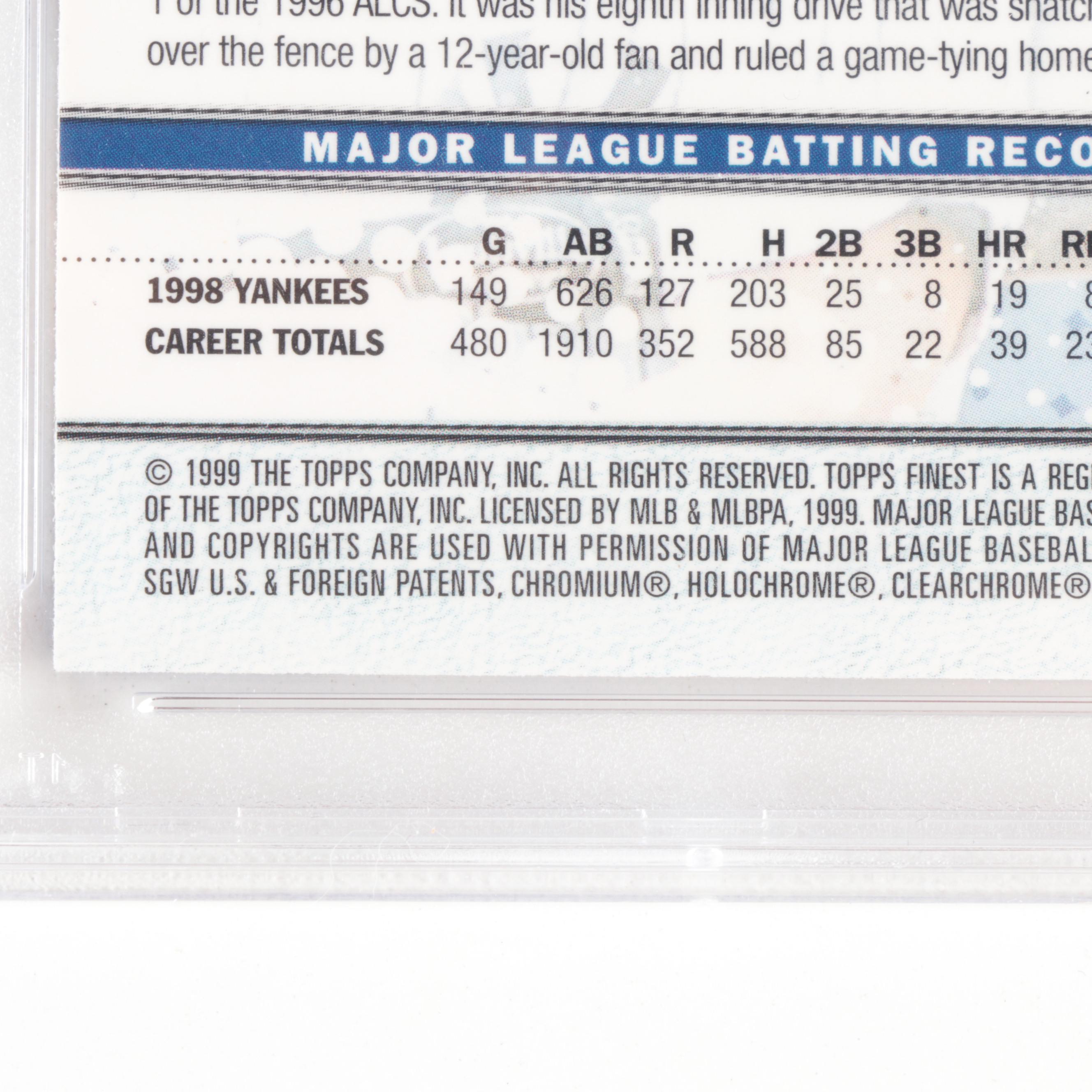 1999 Topps Finest Derek Jeter #90 Graded PSA 9 Mint Baseball Card