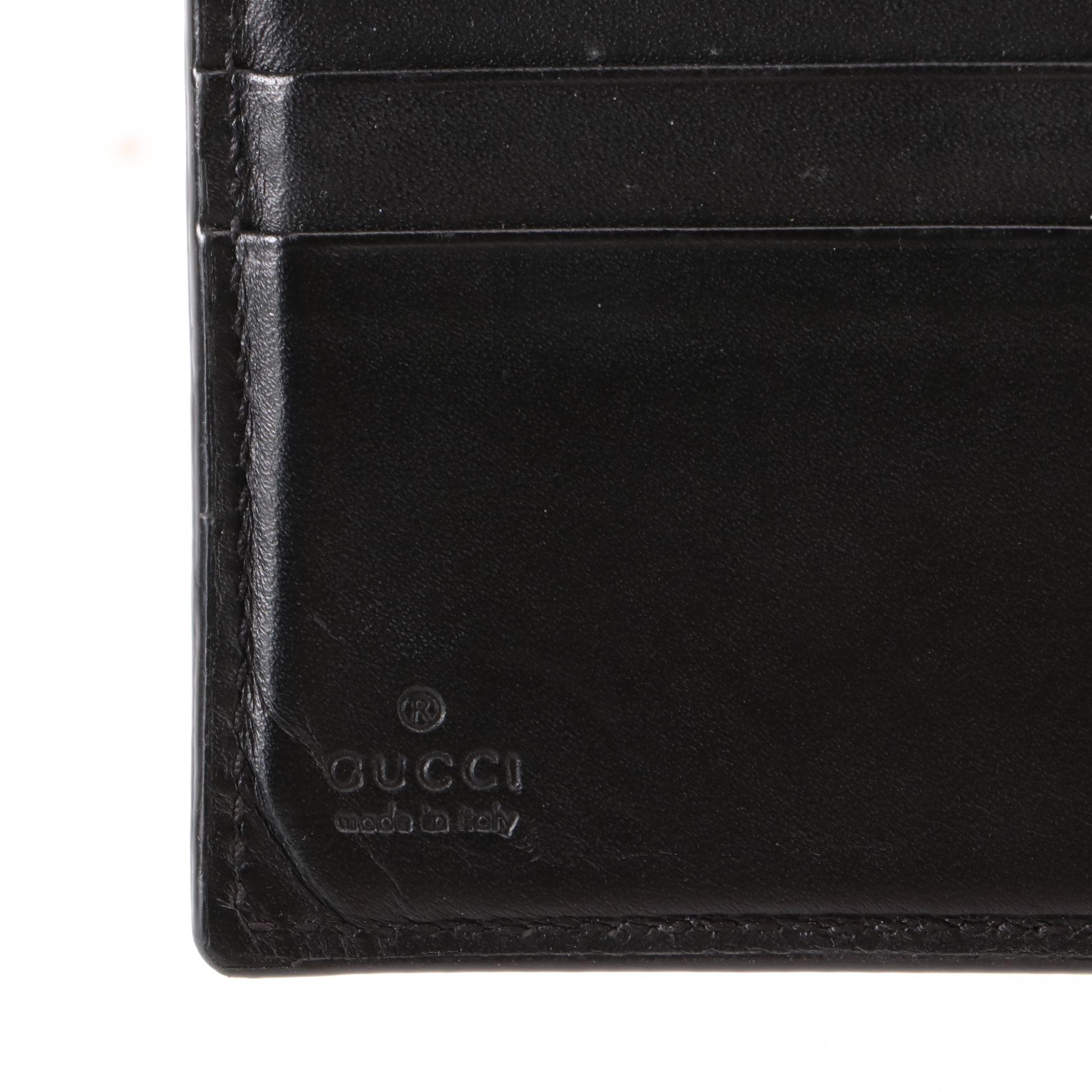 Gucci Snake Print GG Supreme Canvas Bifold Wallet