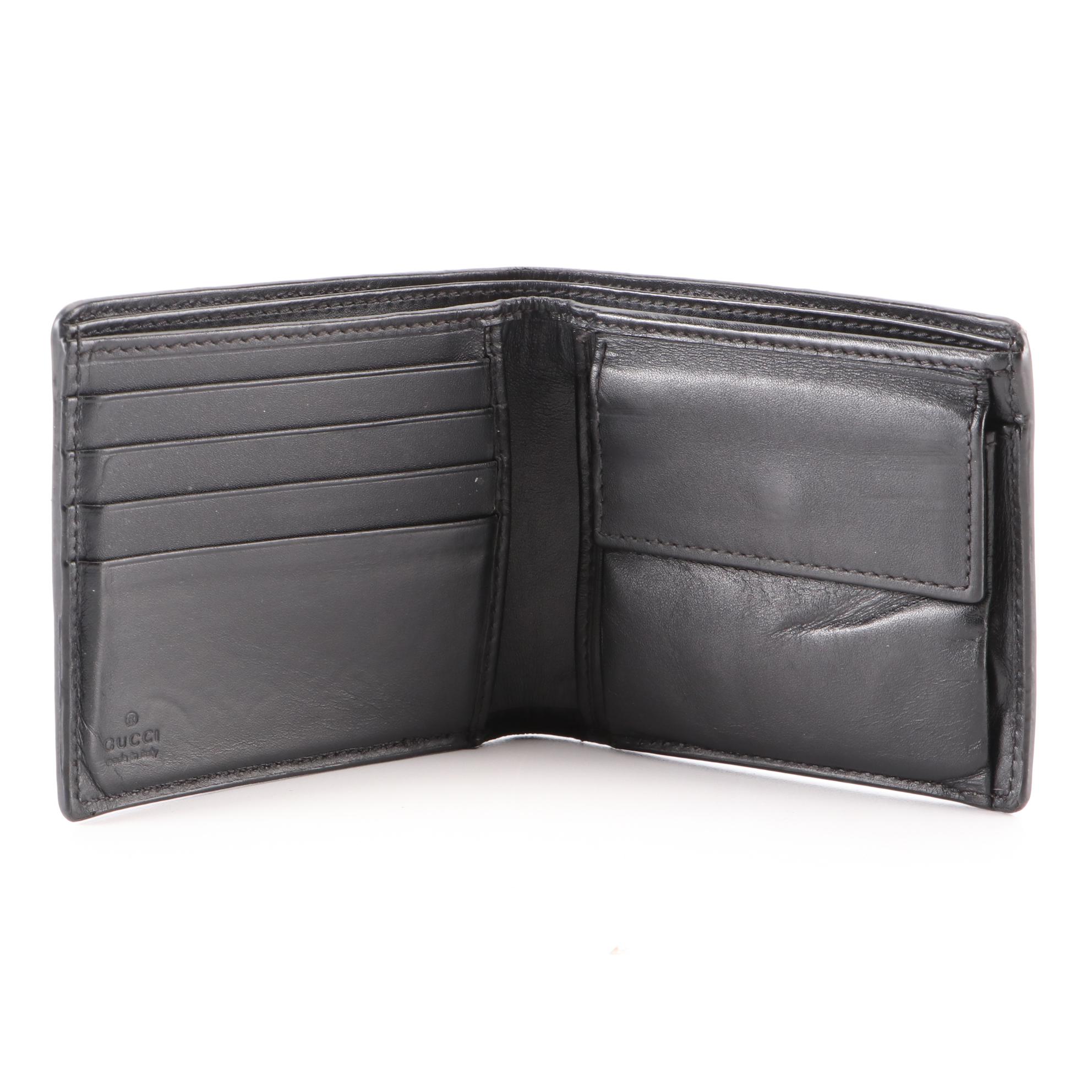 Gucci Snake Print GG Supreme Canvas Bifold Wallet