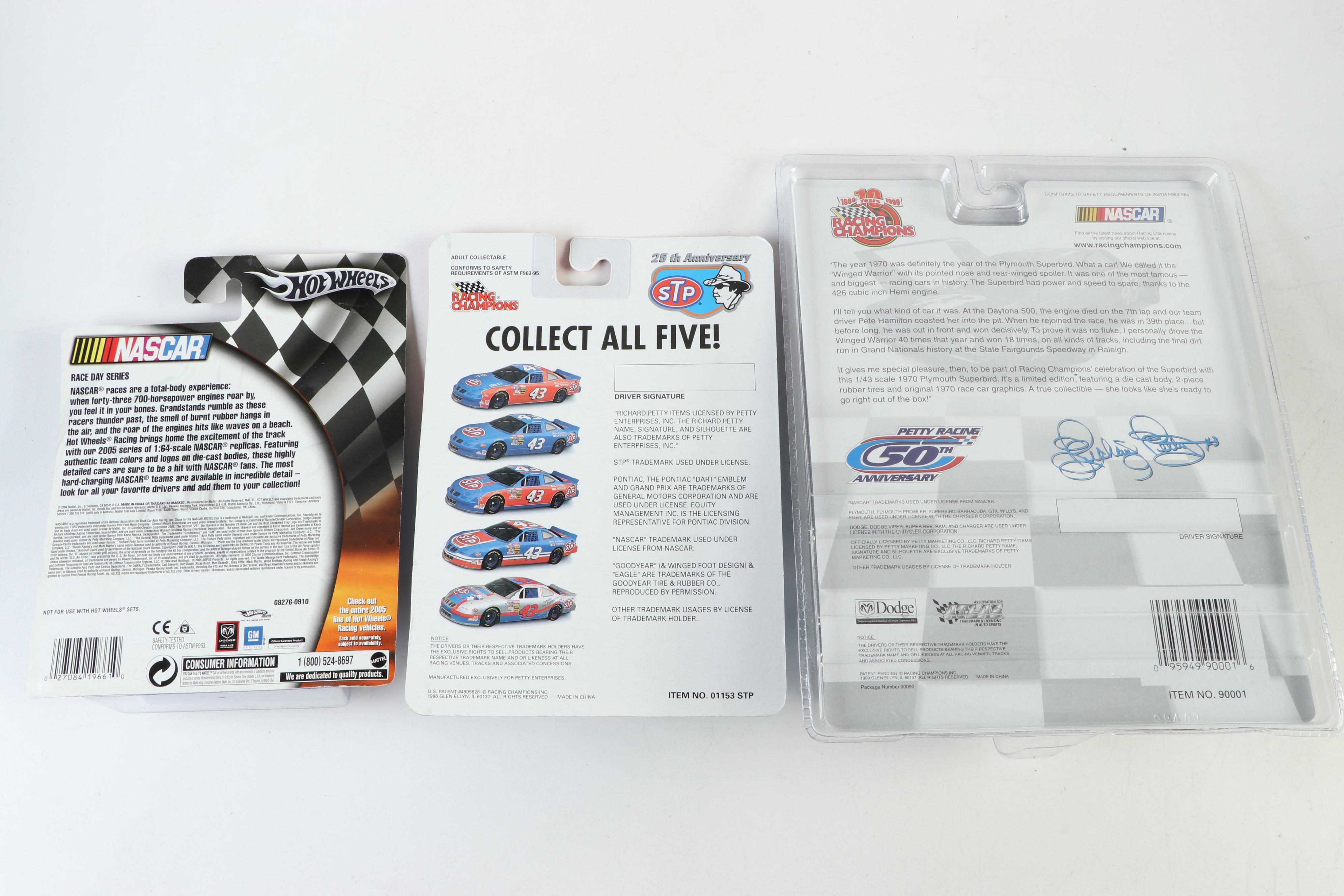 Racing Champions, Mattel, and Other NASCAR Richard Petty Diecast Stock Cars