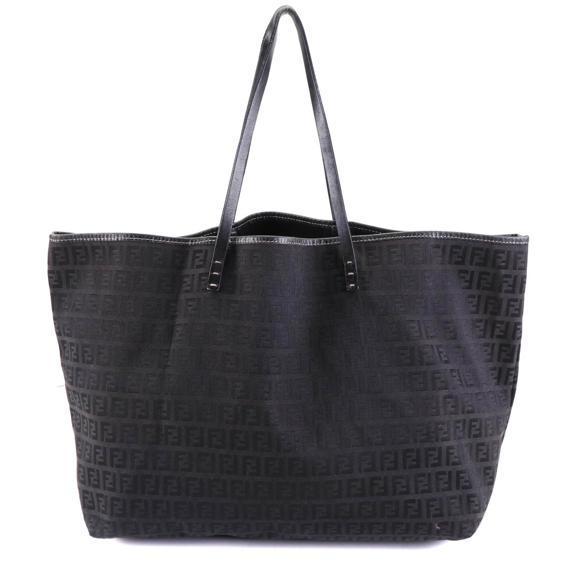 Fendi Zucca Canvas and Leather Bag