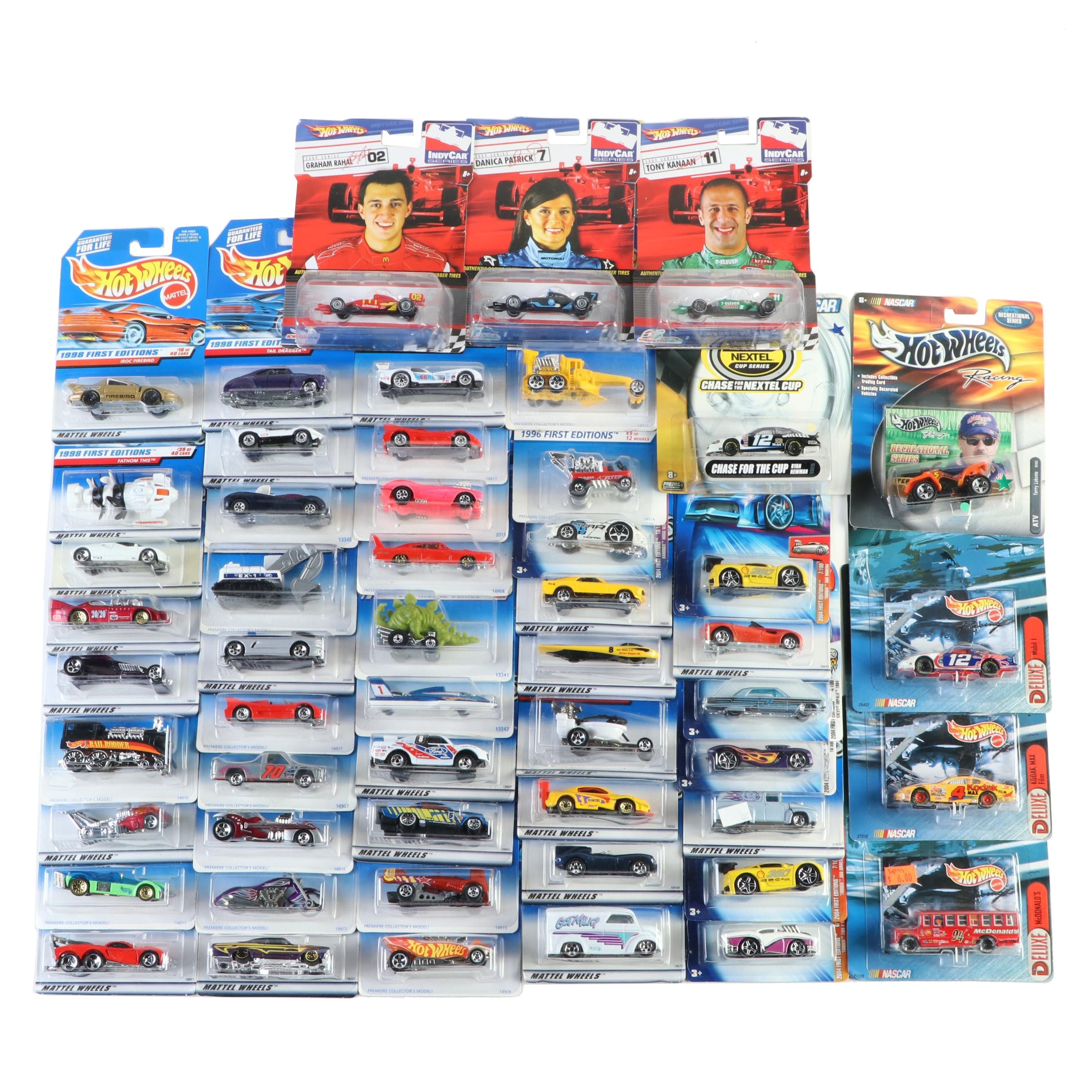 Hot Wheels 1:64 Scale Diecast Cars Including "Solar Eagle III"