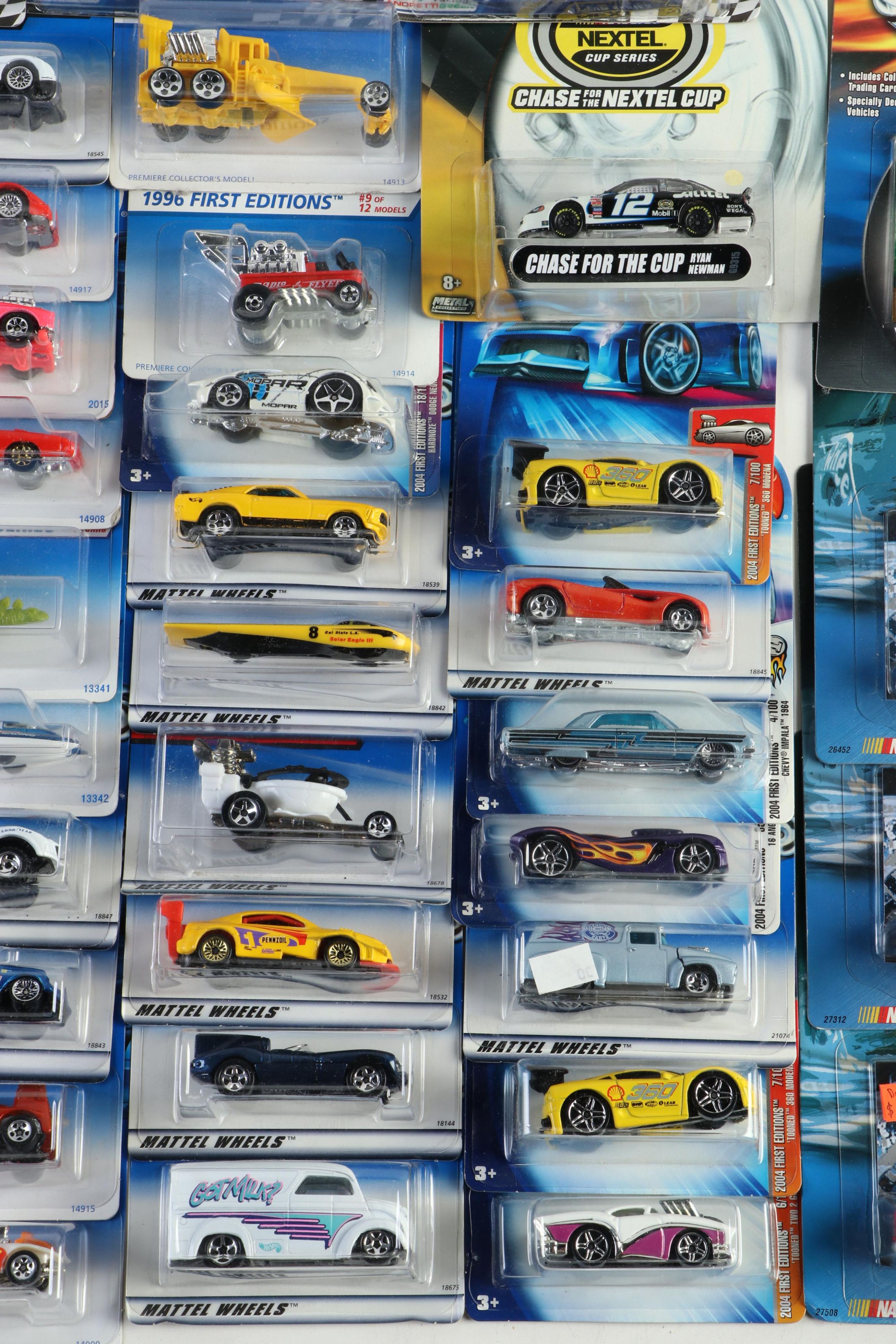 Hot Wheels 1:64 Scale Diecast Cars Including "Solar Eagle III"