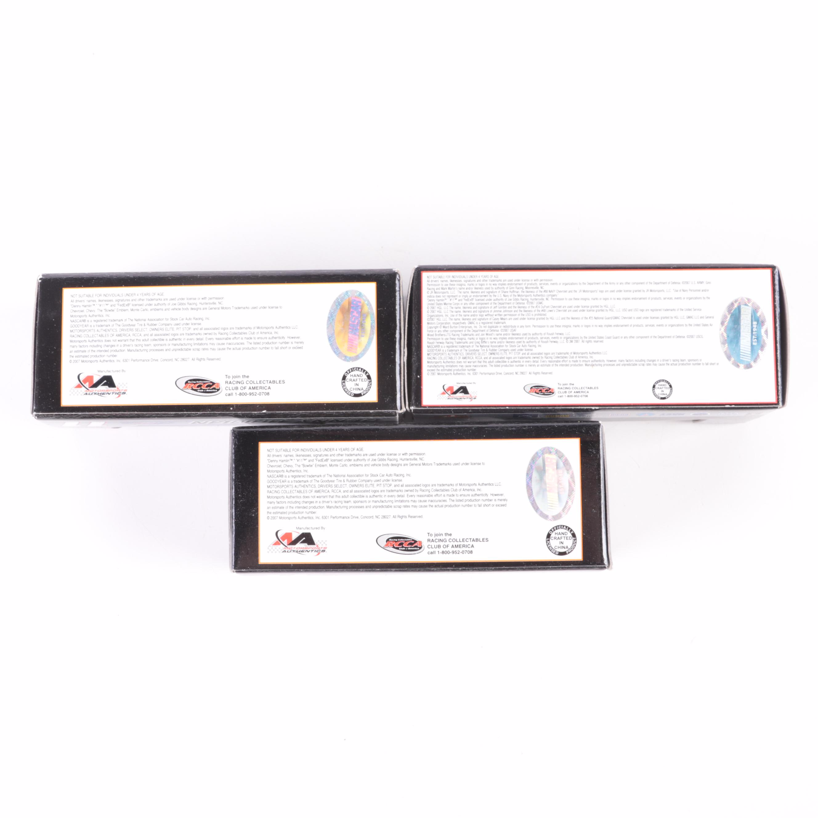 Racing Collectibles NASCAR Diecast Stock Cars Including Denny Hamlin