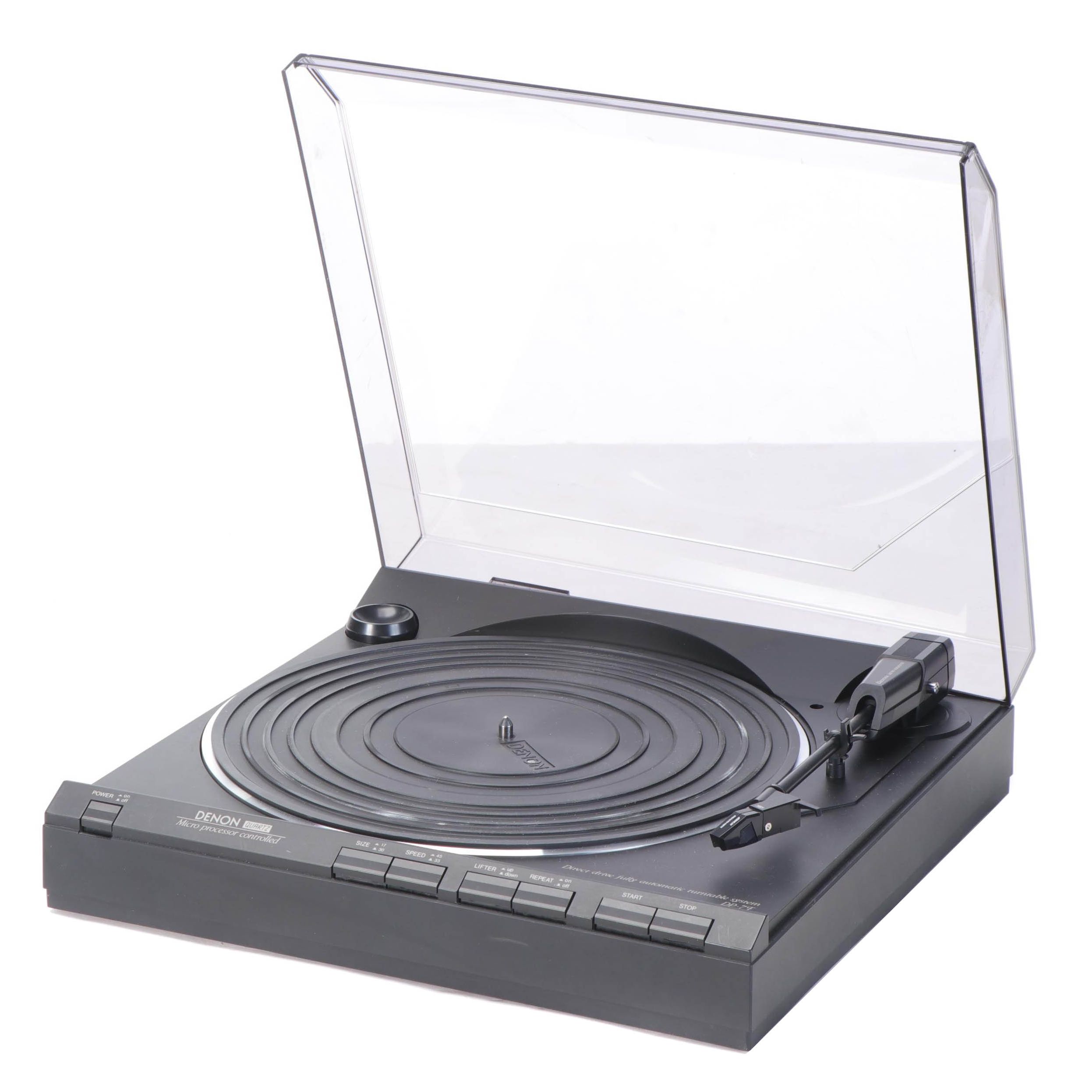 Denon DP-7F 2-Speed Direct Drive Fully Automatic Turntable Record Player, 1990