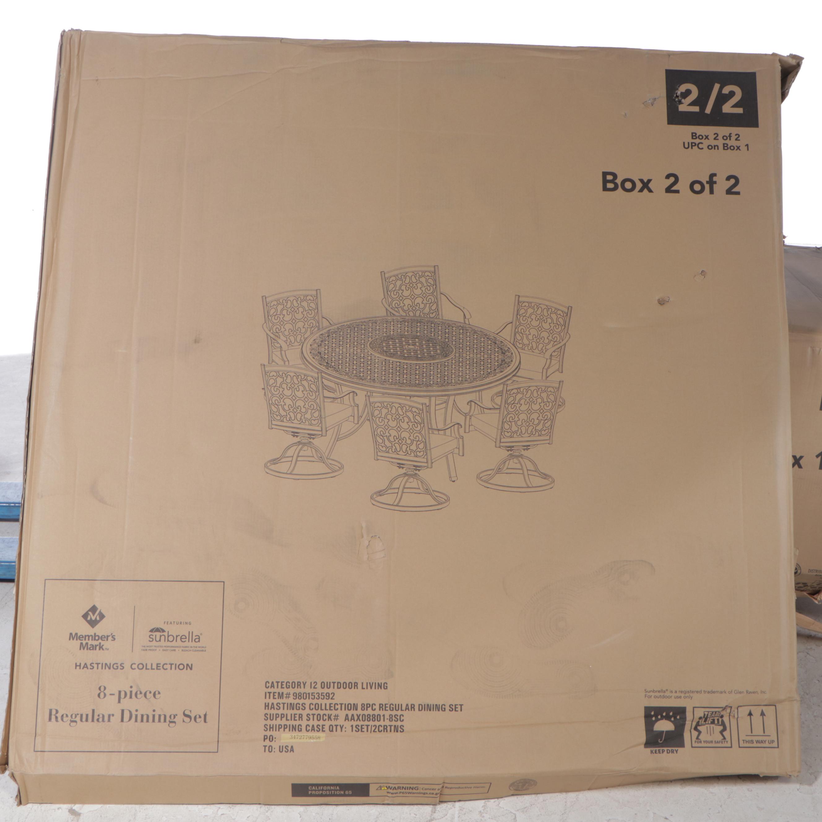 Member's Mark Hastings Eight-Piece Round Patio Dining Set