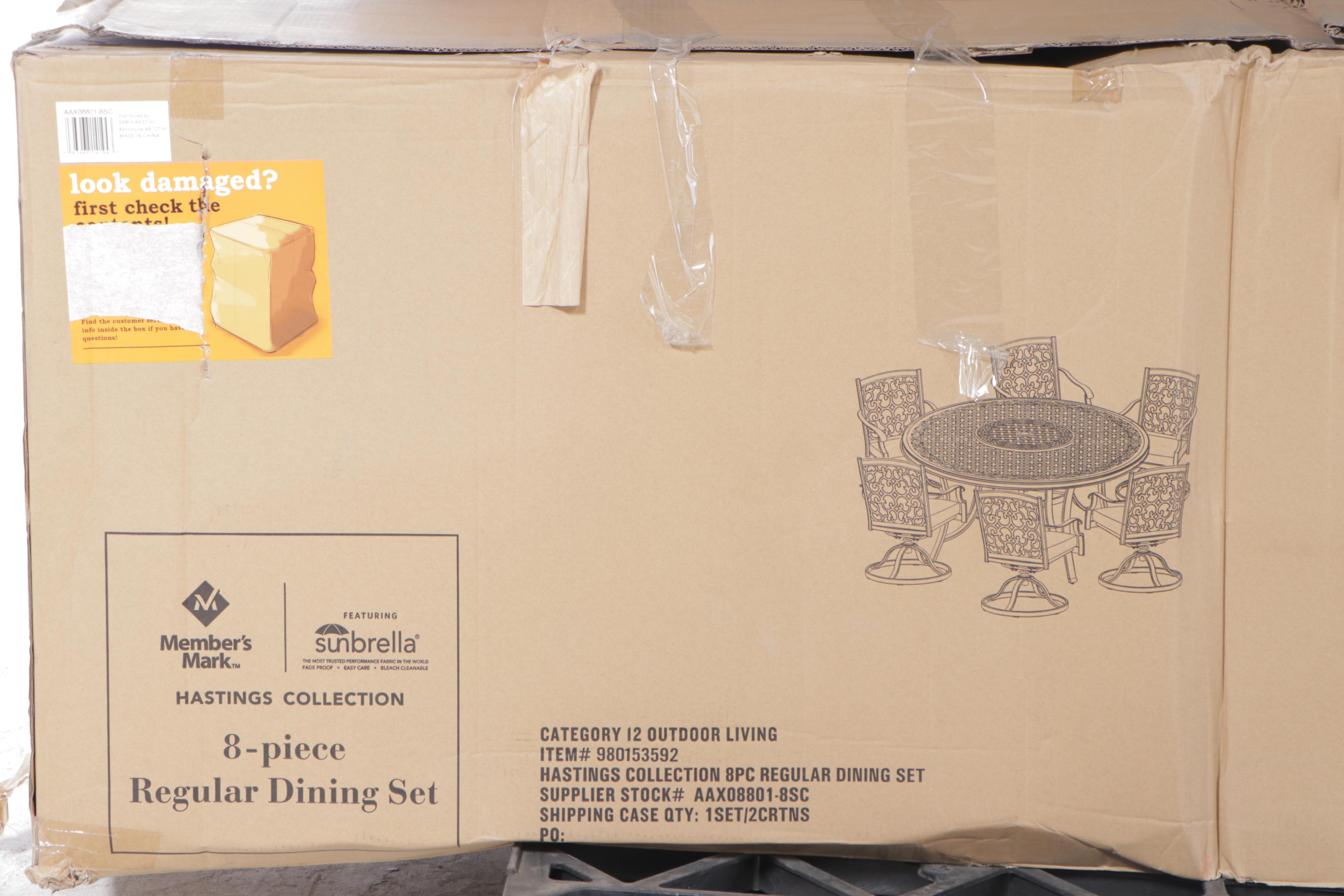 Member's Mark Hastings Eight-Piece Round Patio Dining Set