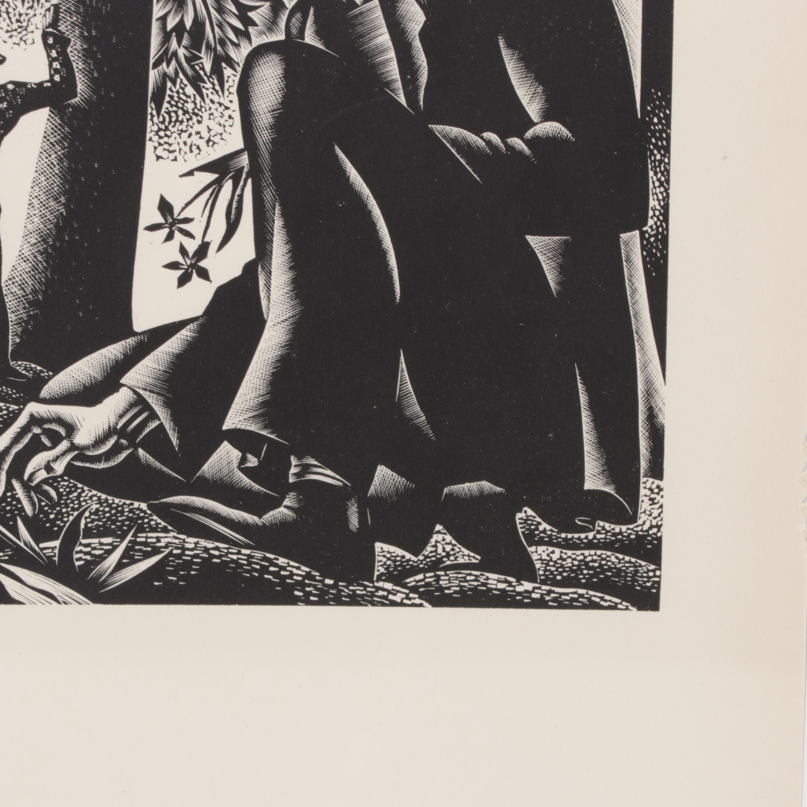 Lynd Ward Art Deco Woodcut From "Wild Pilgrimage," 1932