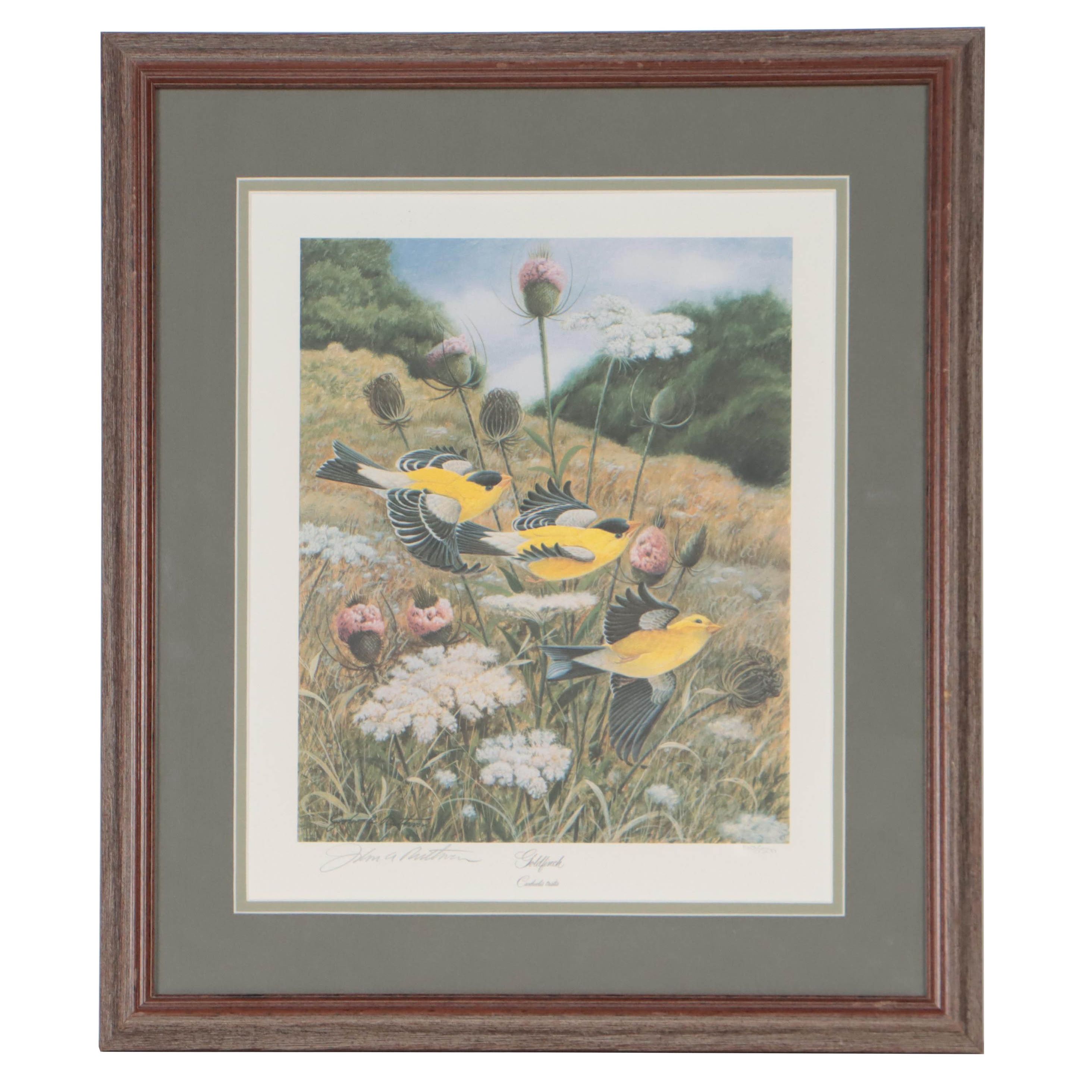John Ruthven Offset Lithograph "Goldfinch" EBTH