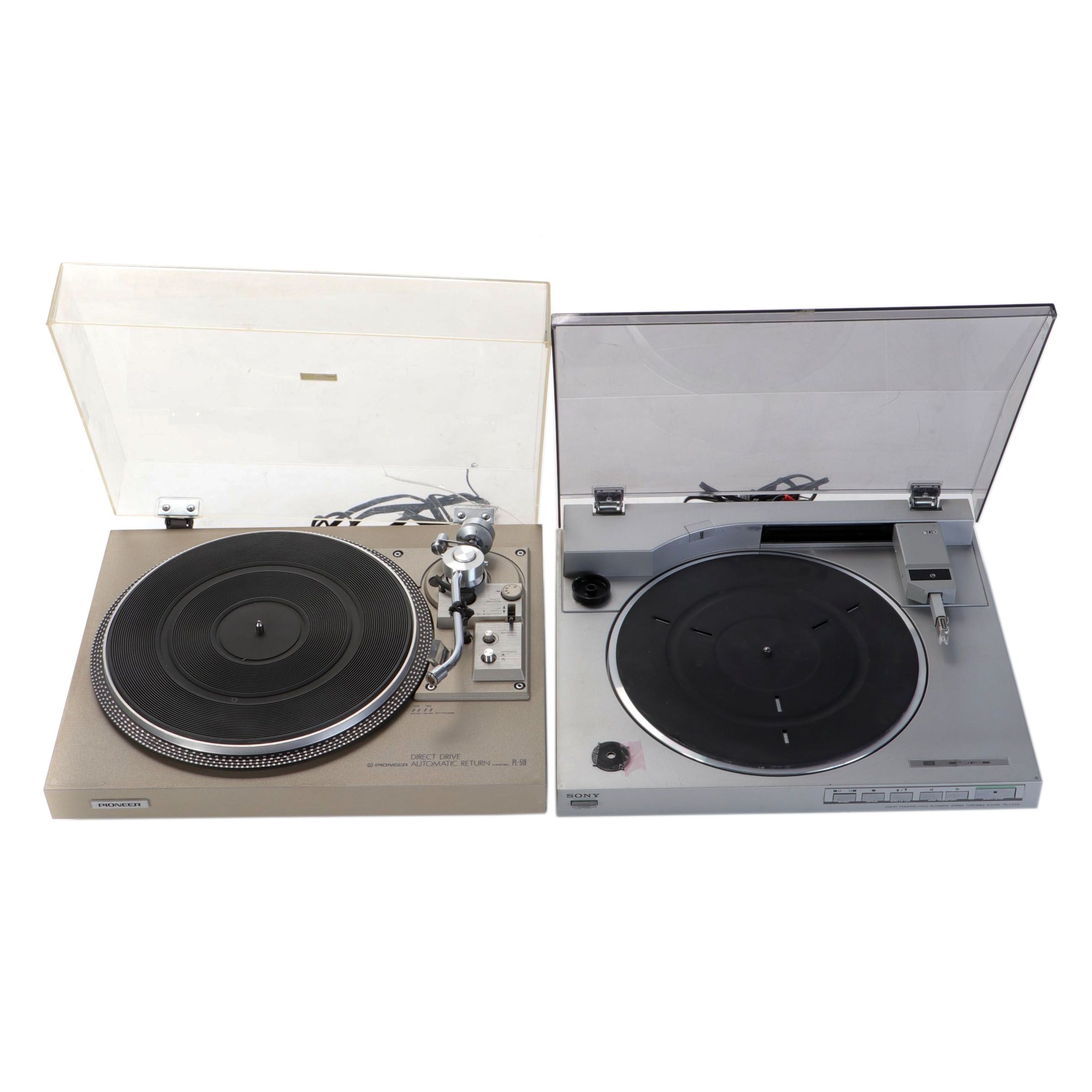Sony Linear Tracking and Pioneer Turntable Record Players