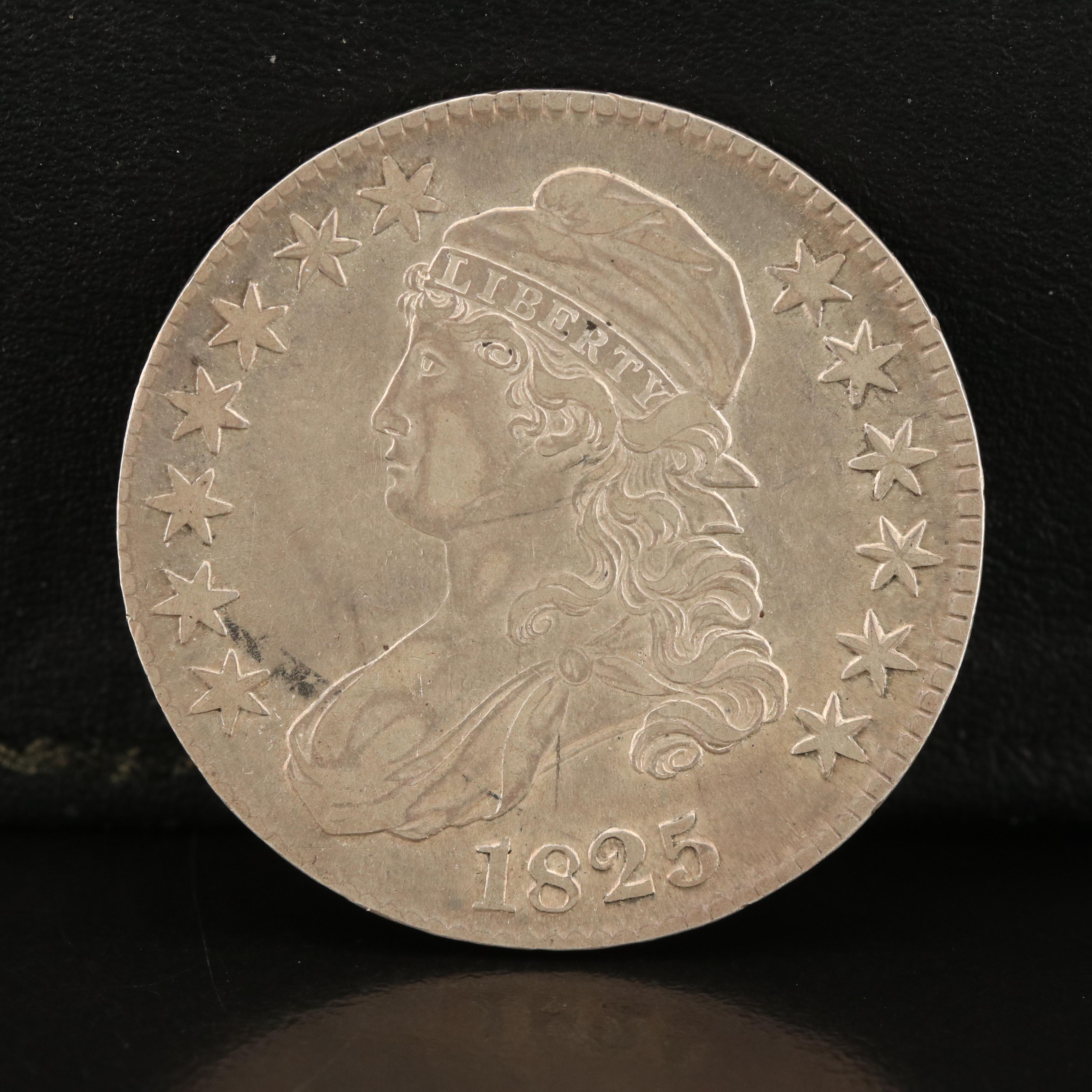 1825 Capped Bust Silver Half Dollar