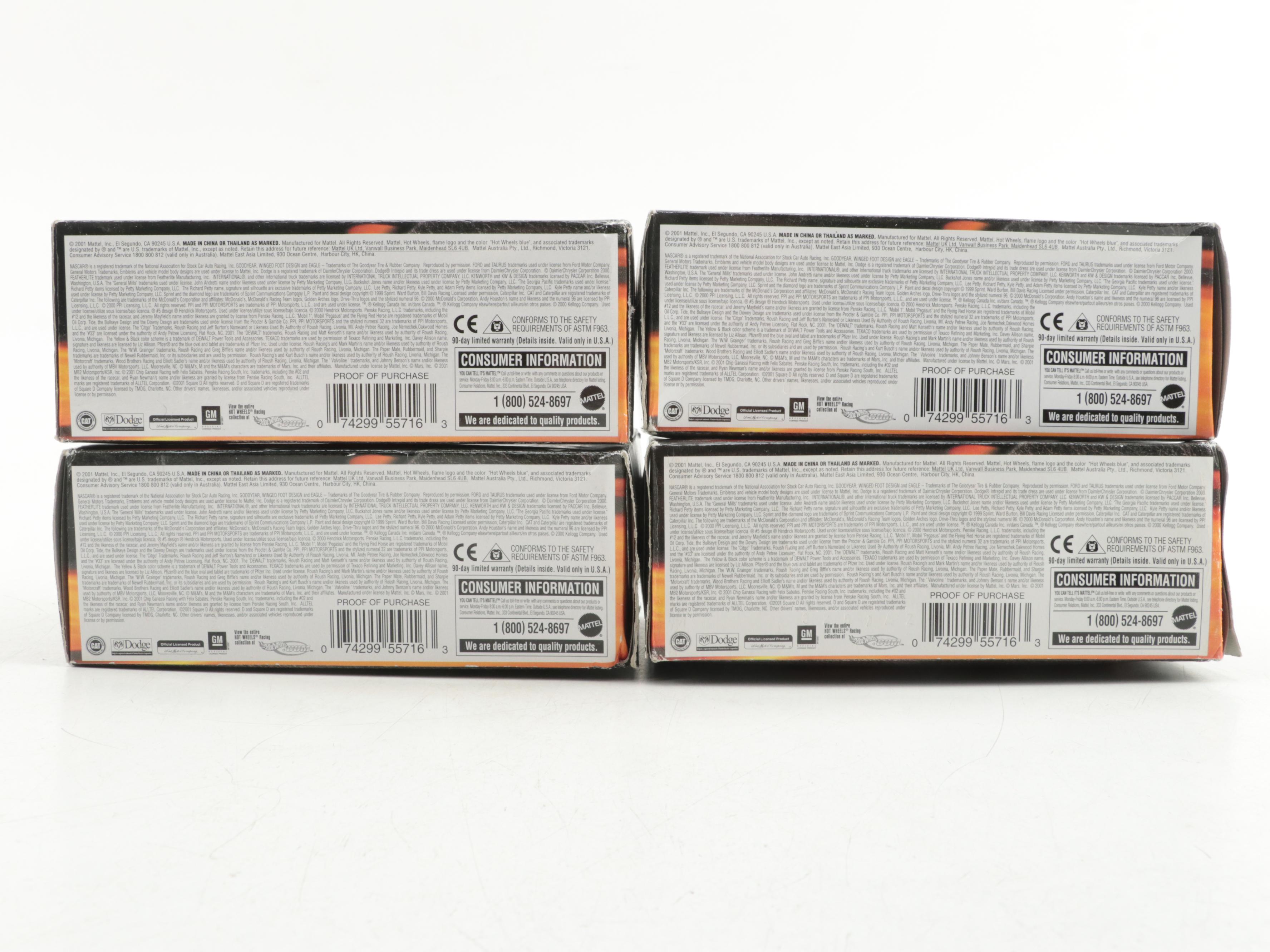 Racing Champions and Hot Wheels NASCAR Diecast Cars and Motorbikes