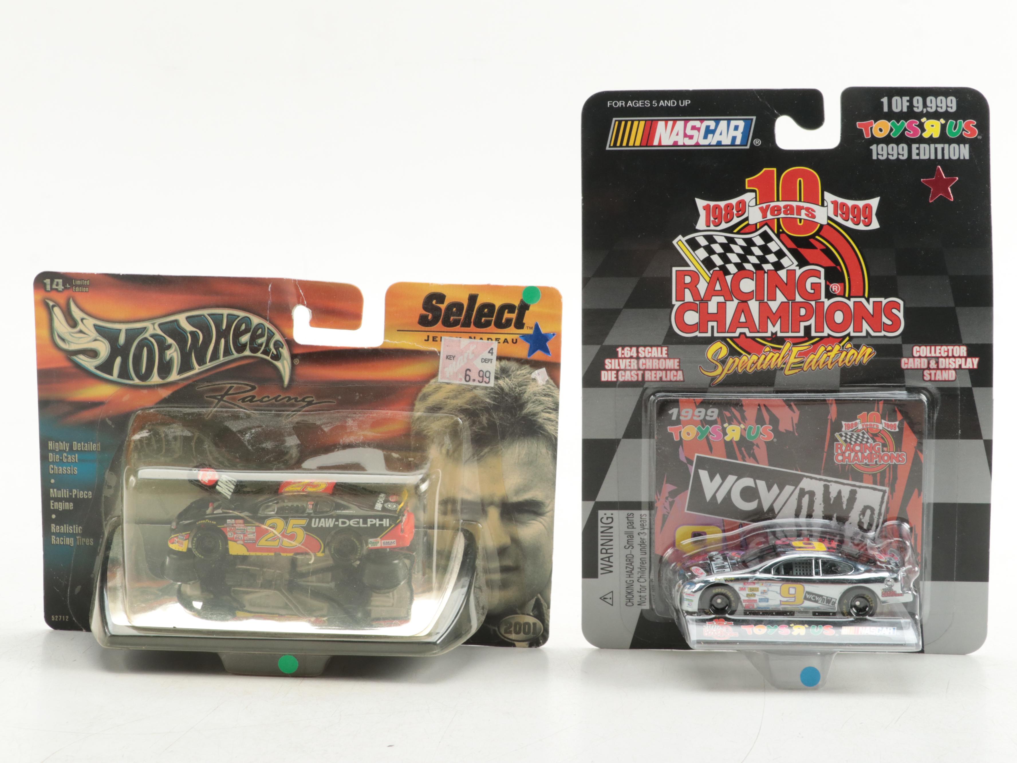 Racing Champions and Hot Wheels NASCAR Diecast Cars and Motorbikes