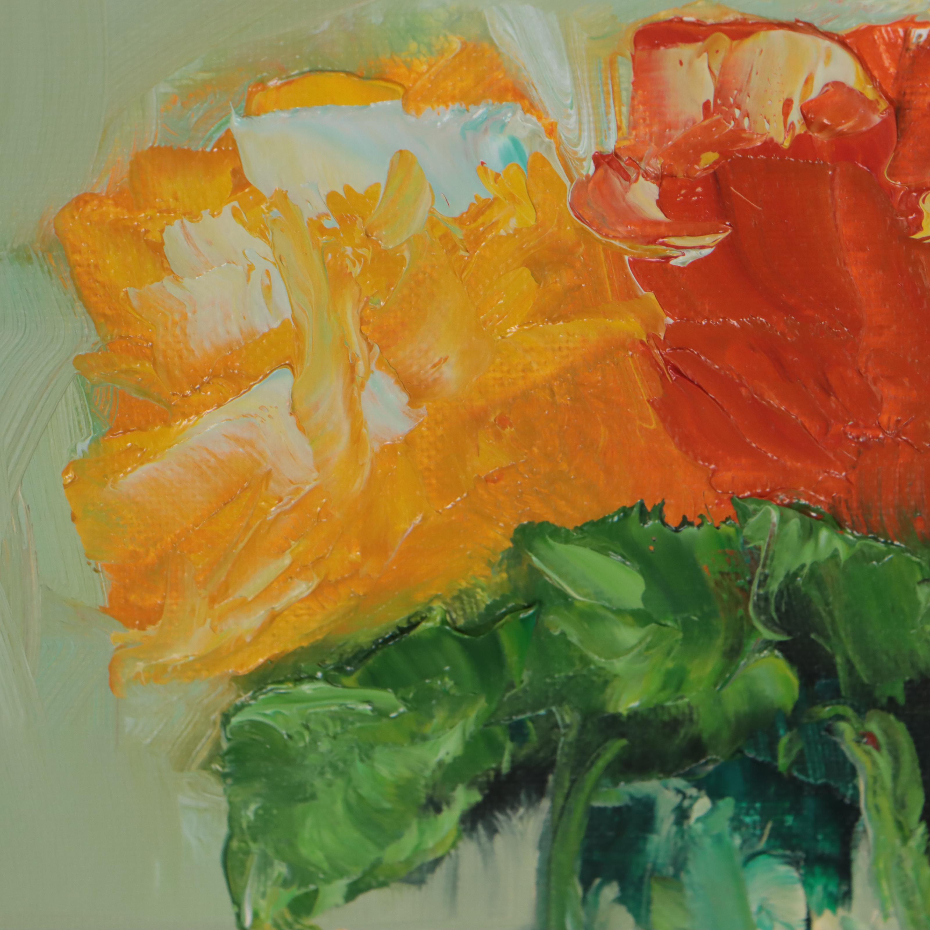 José M. Lima Floral Still Life Oil Painting, 2022