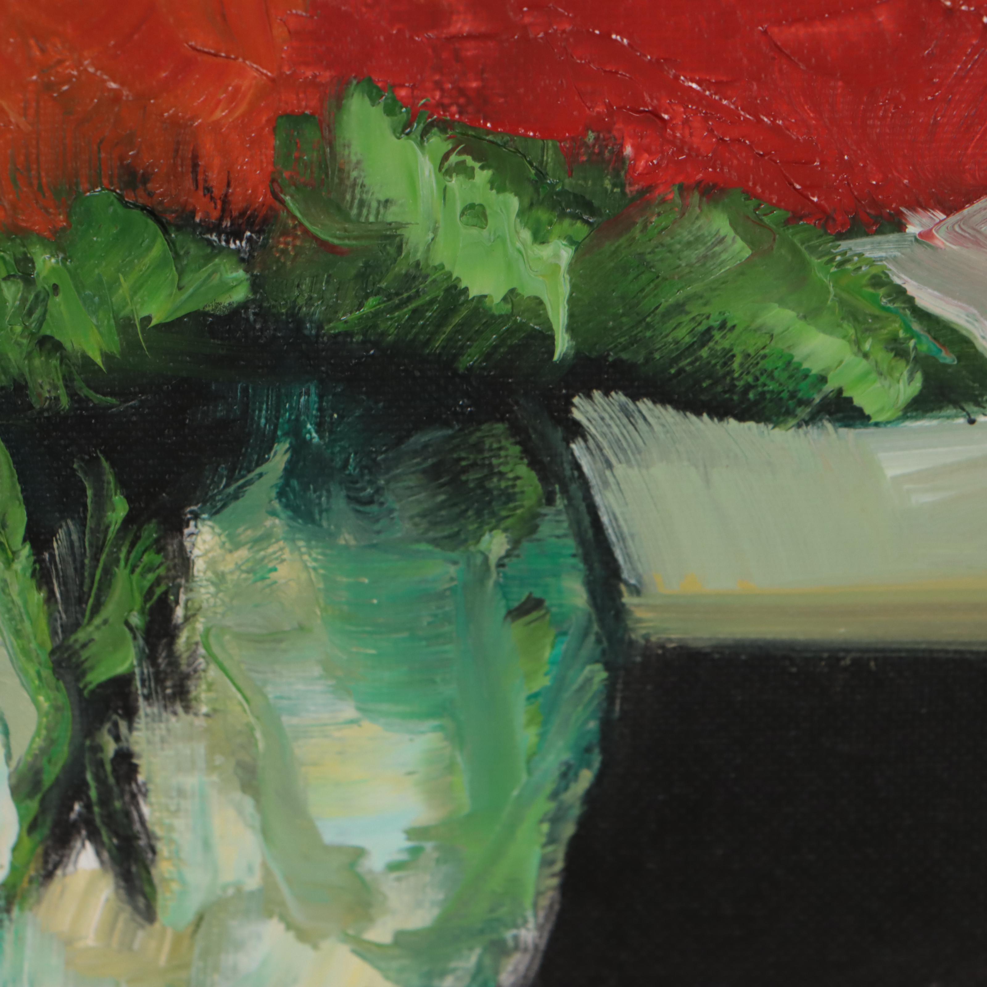 José M. Lima Floral Still Life Oil Painting, 2022