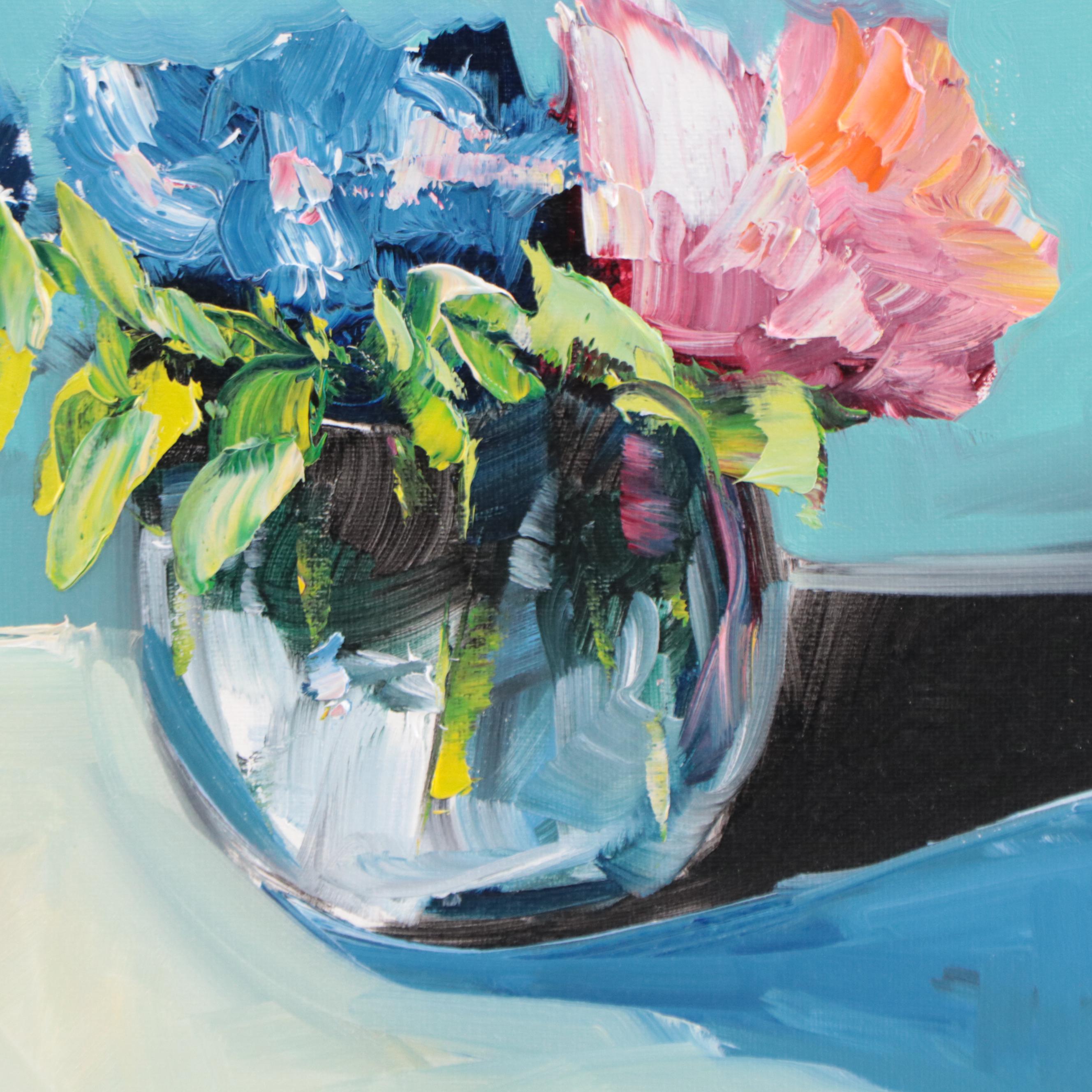 José M. Lima Floral Still Life Oil Painting, 2022