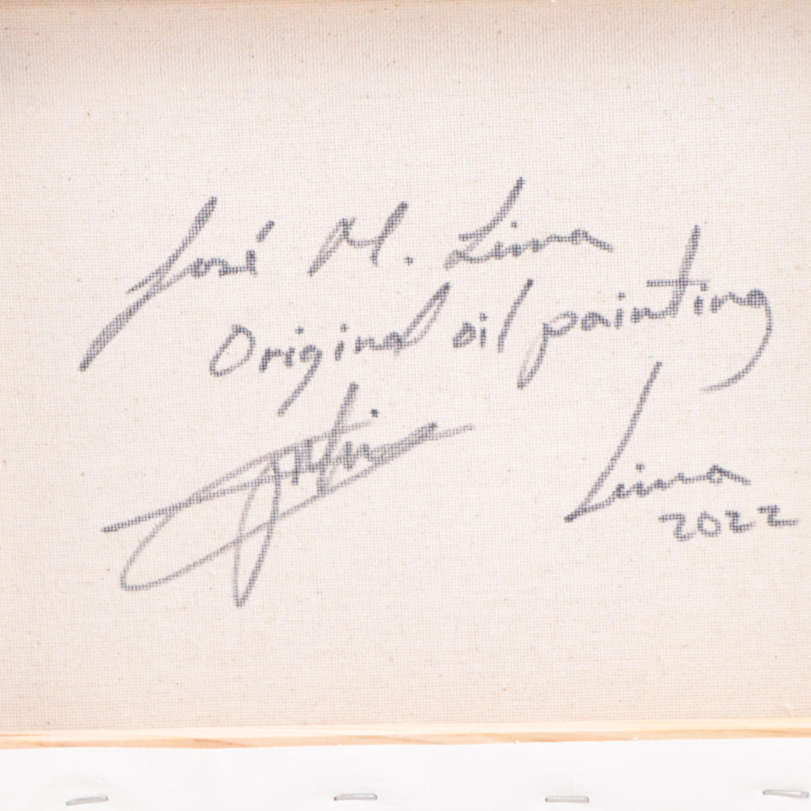 José M. Lima Floral Still Life Oil Painting, 2022