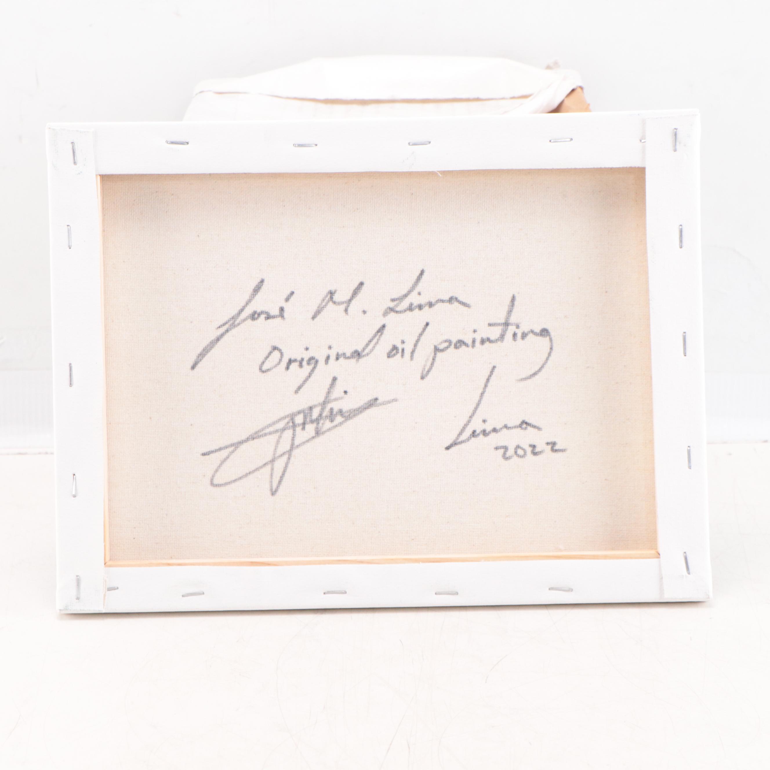 José M. Lima Floral Still Life Oil Painting, 2022