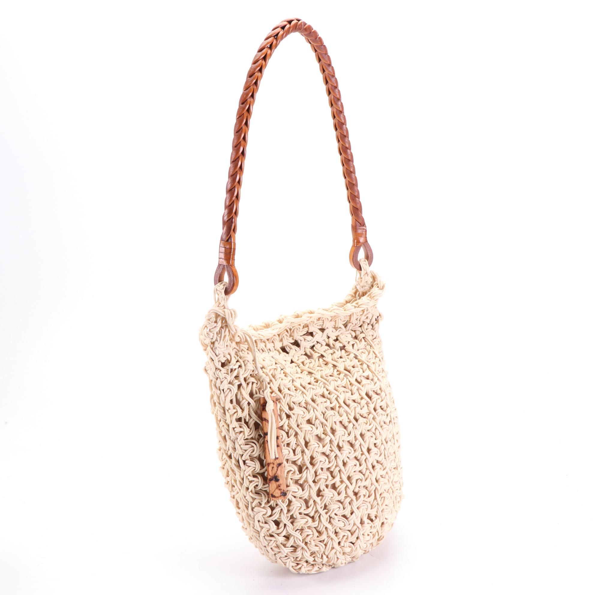Susan Riedweg and Gun-Marie Nilsson Crochet and Leather Shoulder Bags