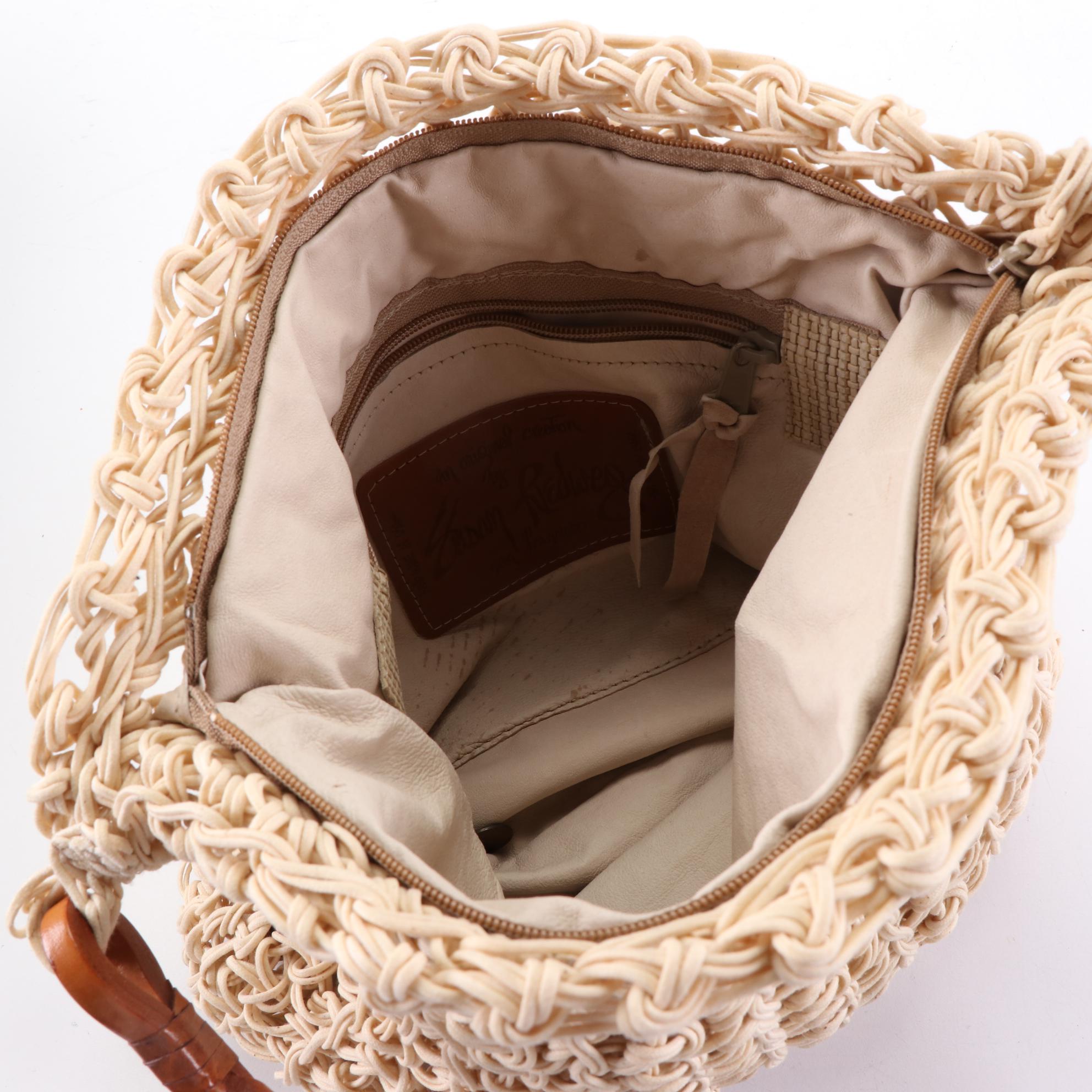 Susan Riedweg and Gun-Marie Nilsson Crochet and Leather Shoulder Bags