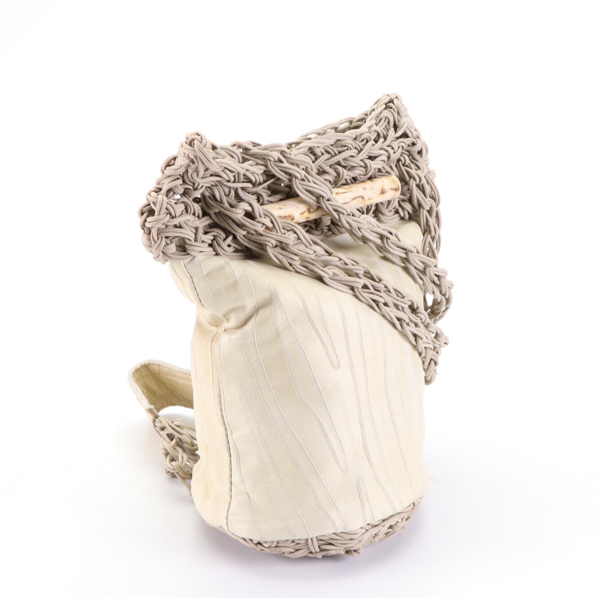 Susan Riedweg and Gun-Marie Nilsson Crochet and Leather Shoulder Bags