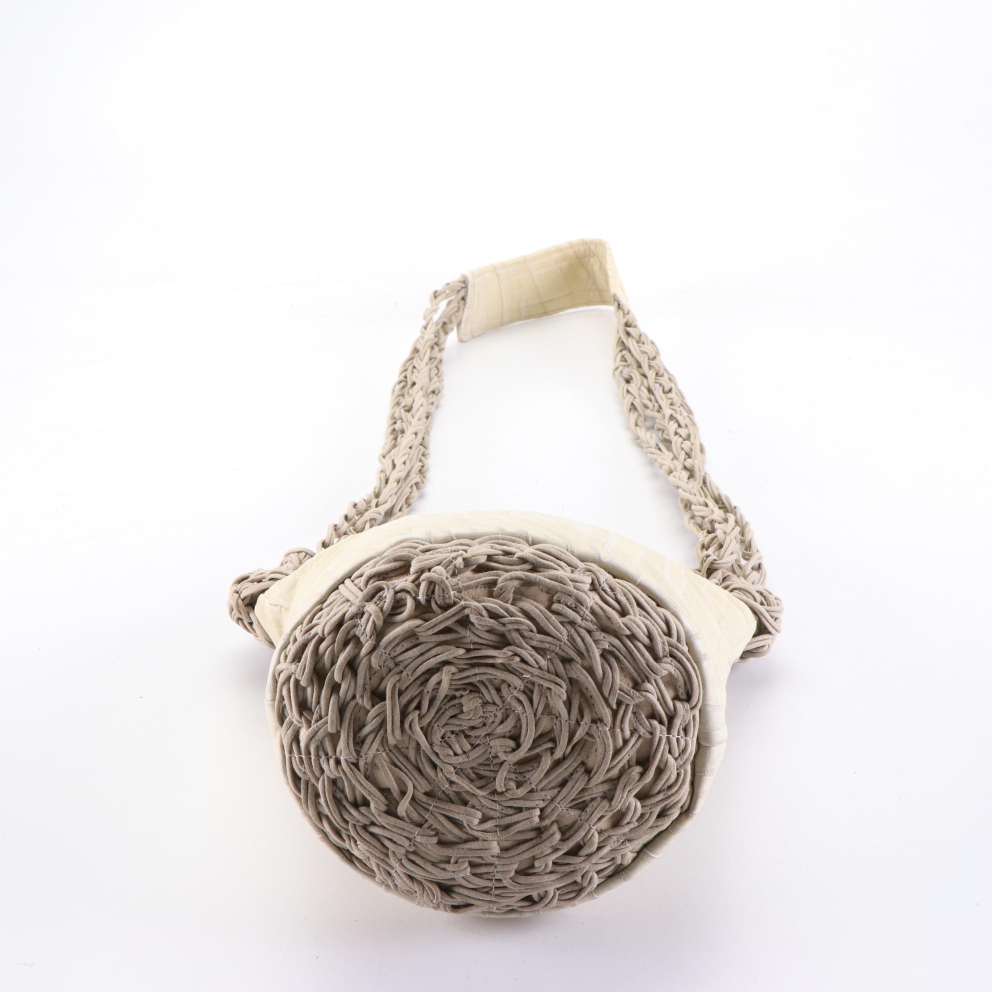 Susan Riedweg and Gun-Marie Nilsson Crochet and Leather Shoulder Bags