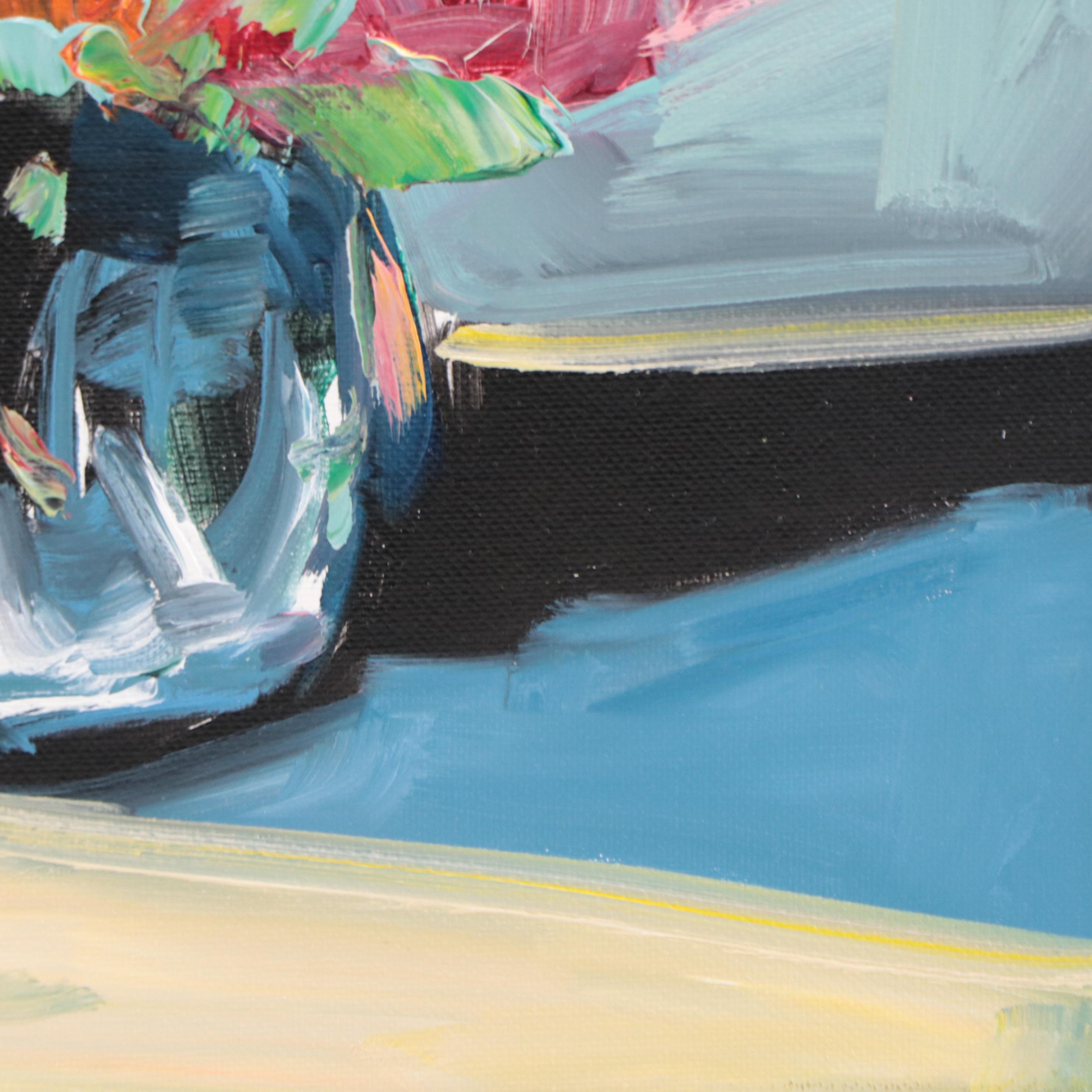 José M. Lima Floral Still Life Oil Painting, 2022