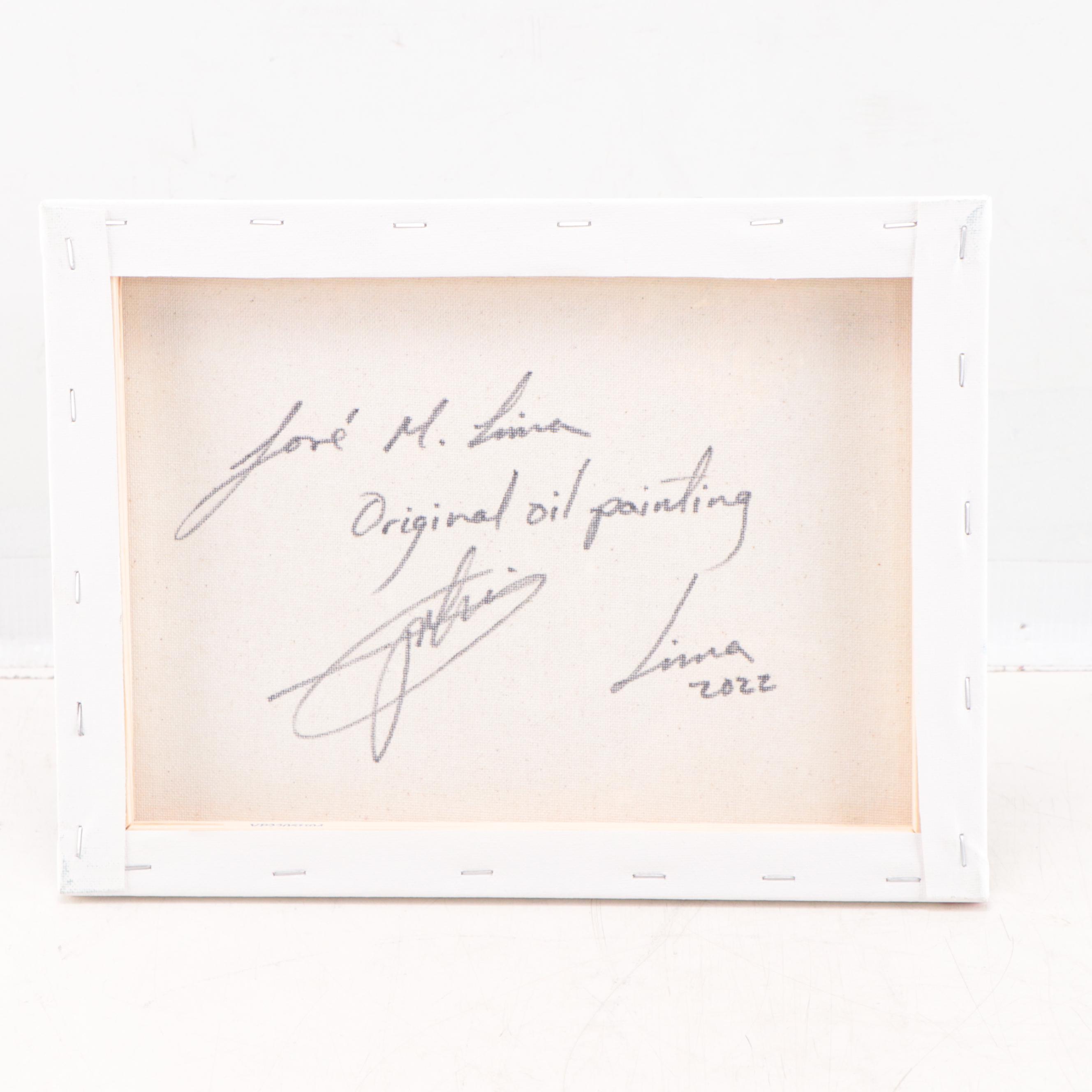 José M. Lima Floral Still Life Oil Painting, 2022