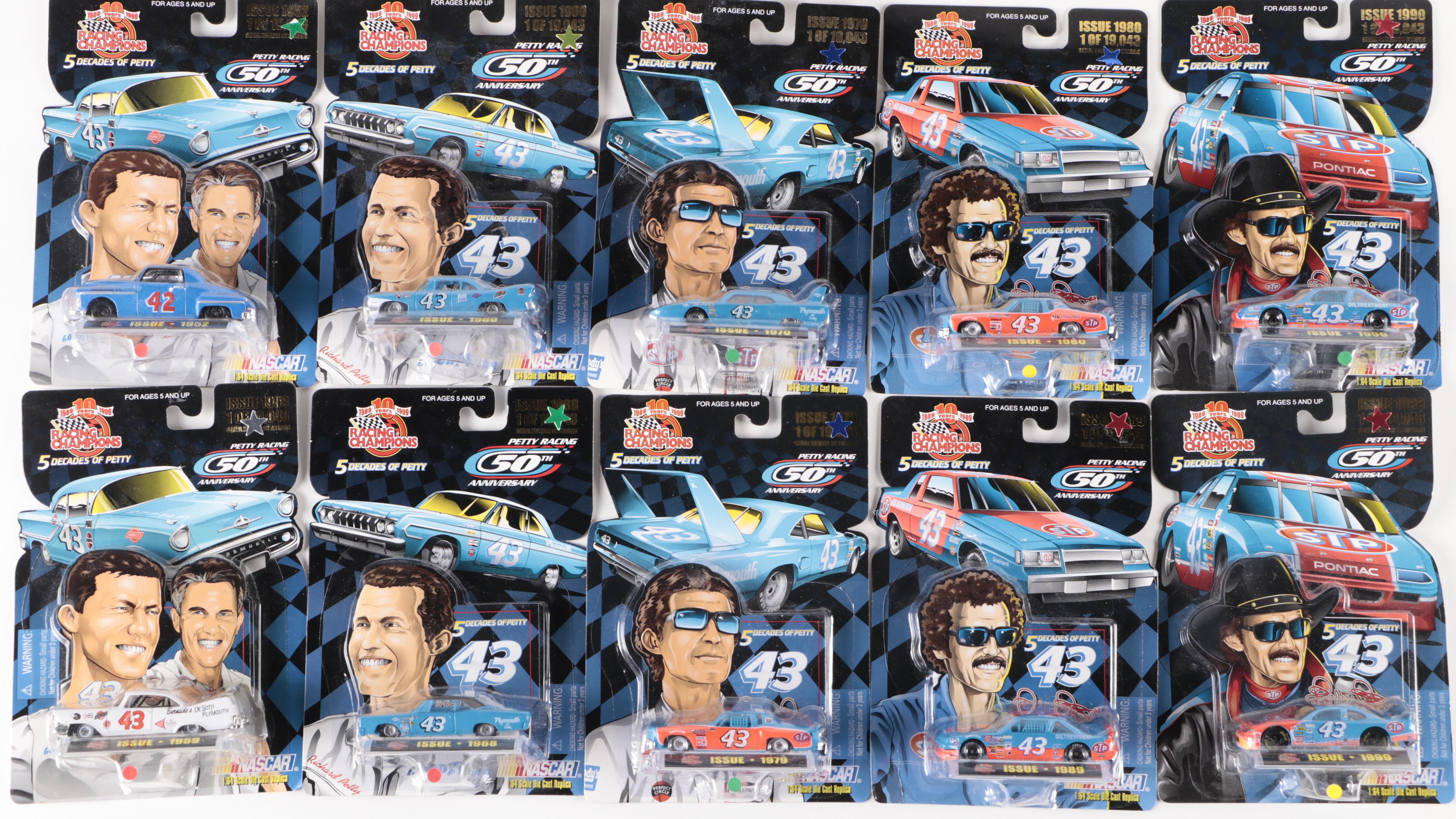 Racing Champions NASCAR 50th Anniversary Richard Petty Diecast Stock Cars