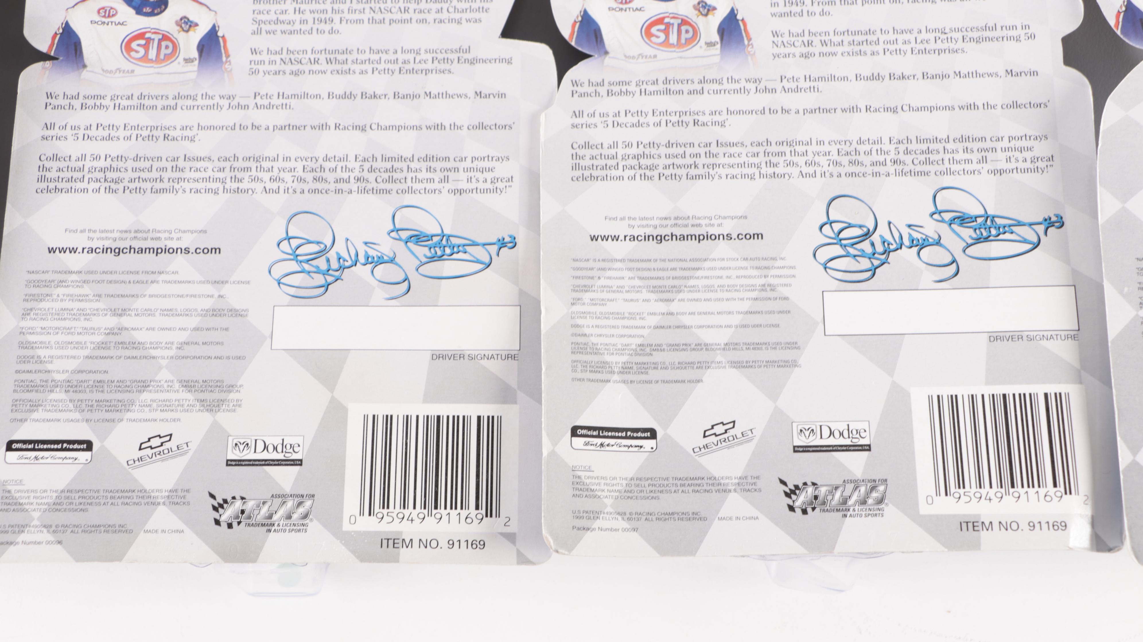 Racing Champions NASCAR 50th Anniversary Richard Petty Diecast Stock Cars