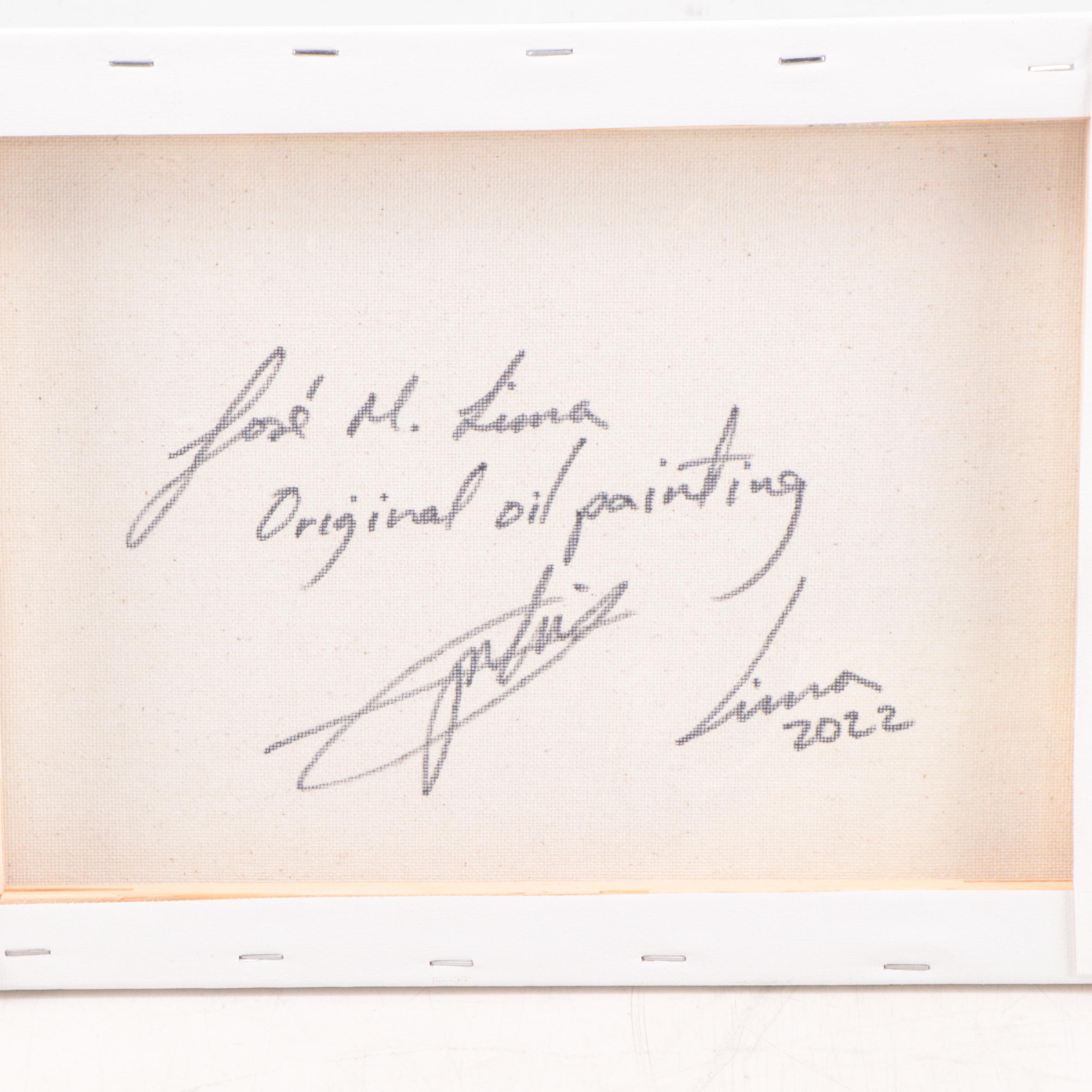 José M. Lima Floral Still Life Oil Painting, 2022