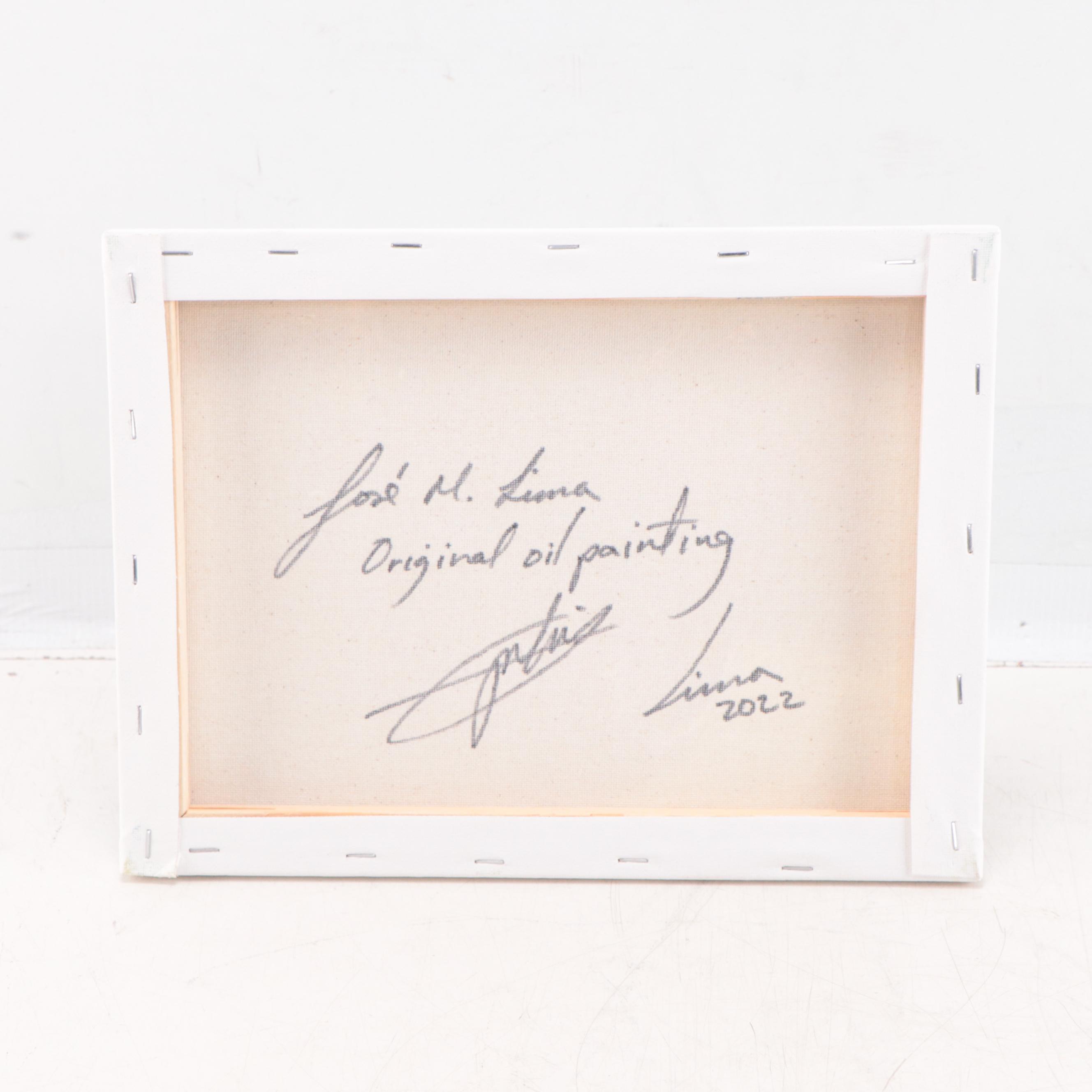 José M. Lima Floral Still Life Oil Painting, 2022