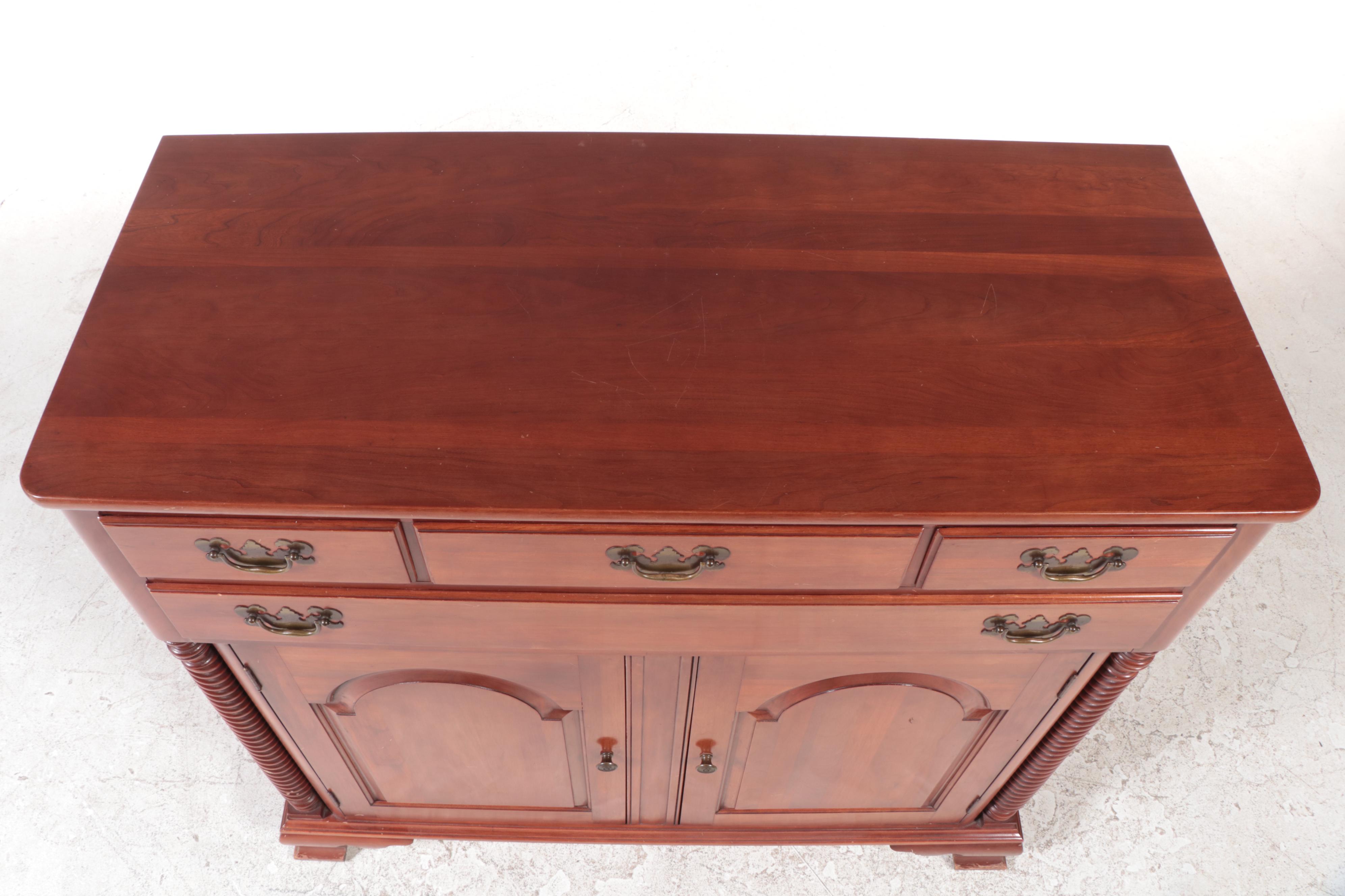 Willet "Wildwood" Cherry Buffet Cabinet with Rope-Turned Pilasters