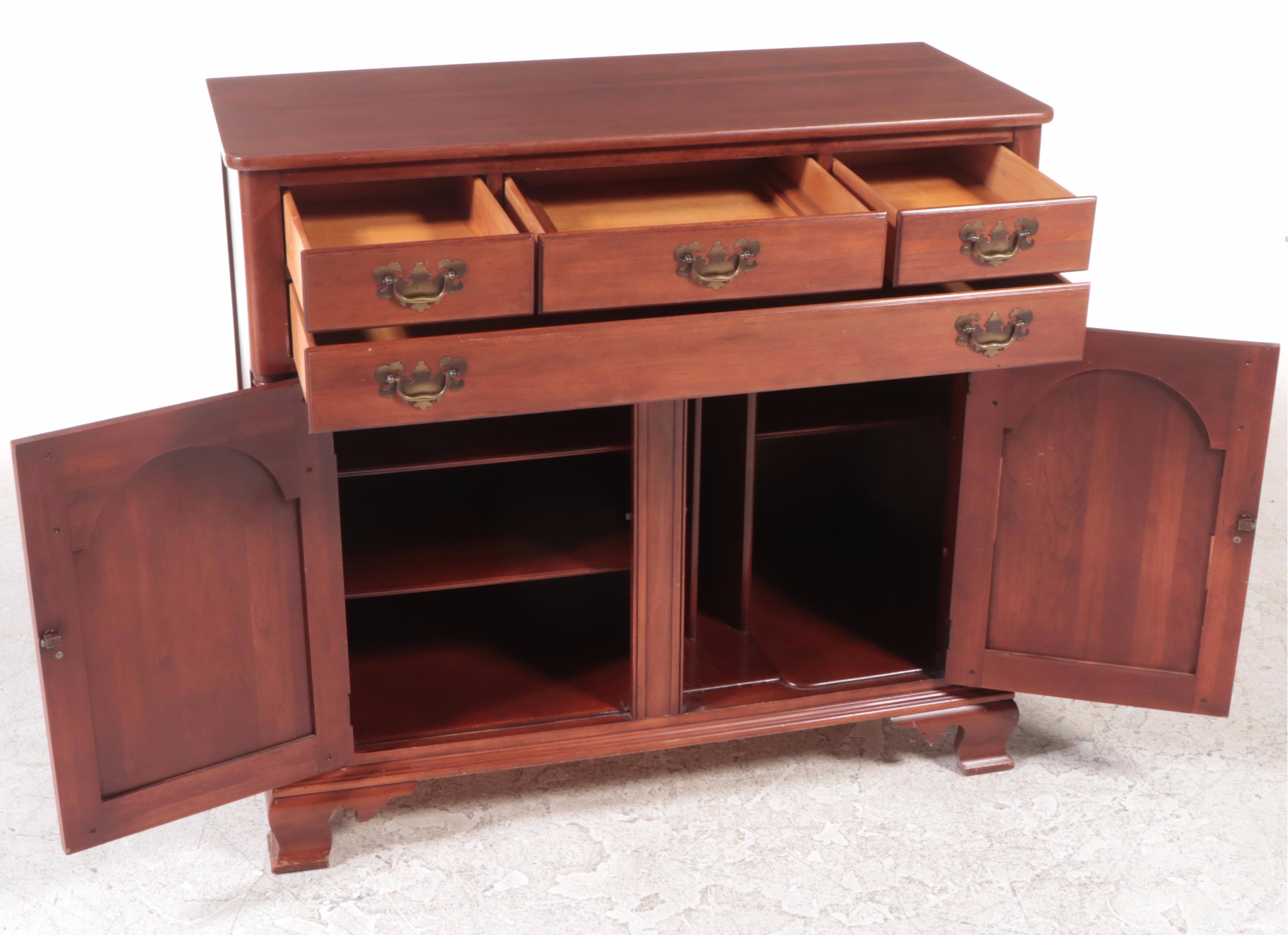 Willet "Wildwood" Cherry Buffet Cabinet with Rope-Turned Pilasters