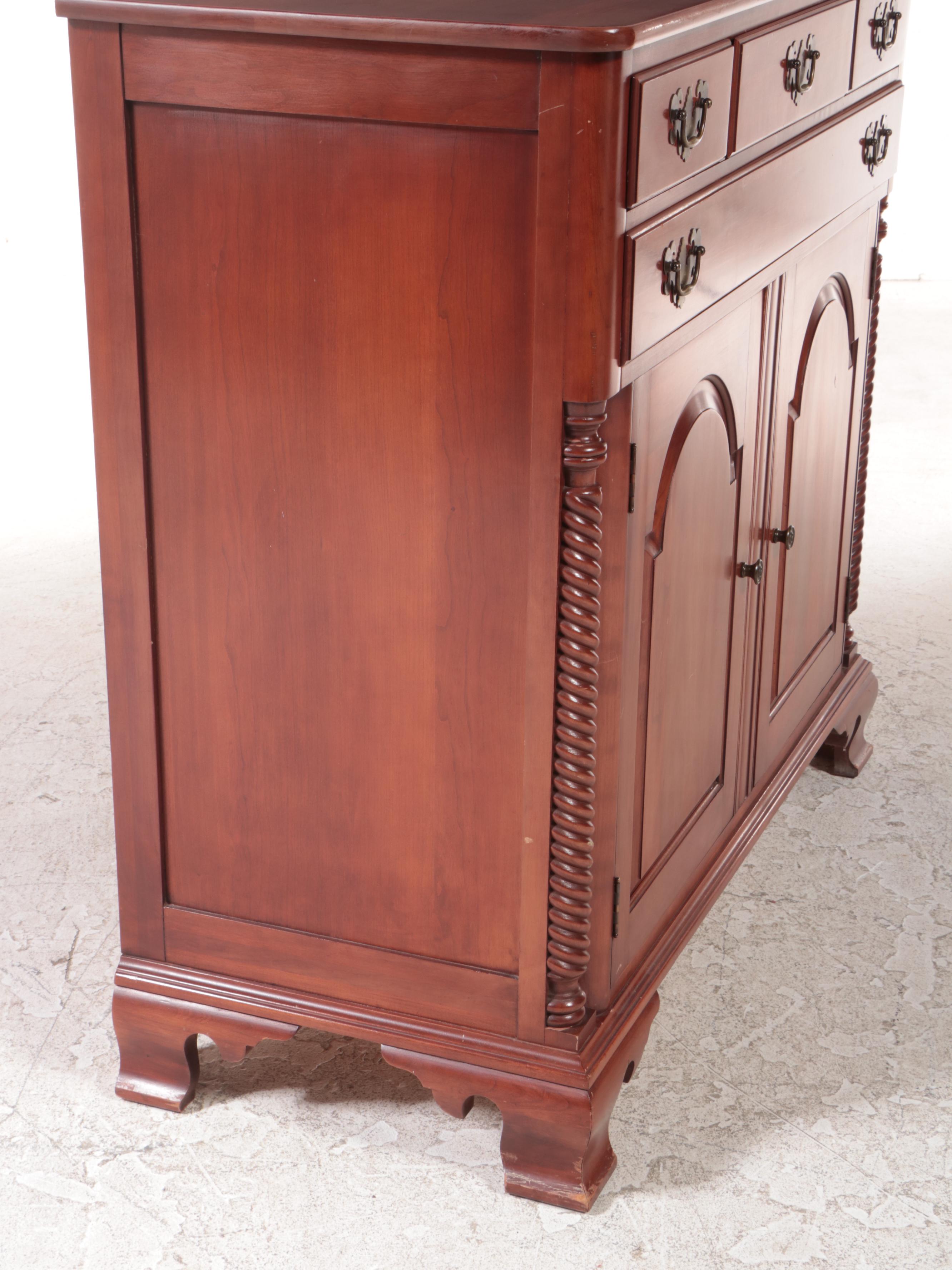 Willet "Wildwood" Cherry Buffet Cabinet with Rope-Turned Pilasters