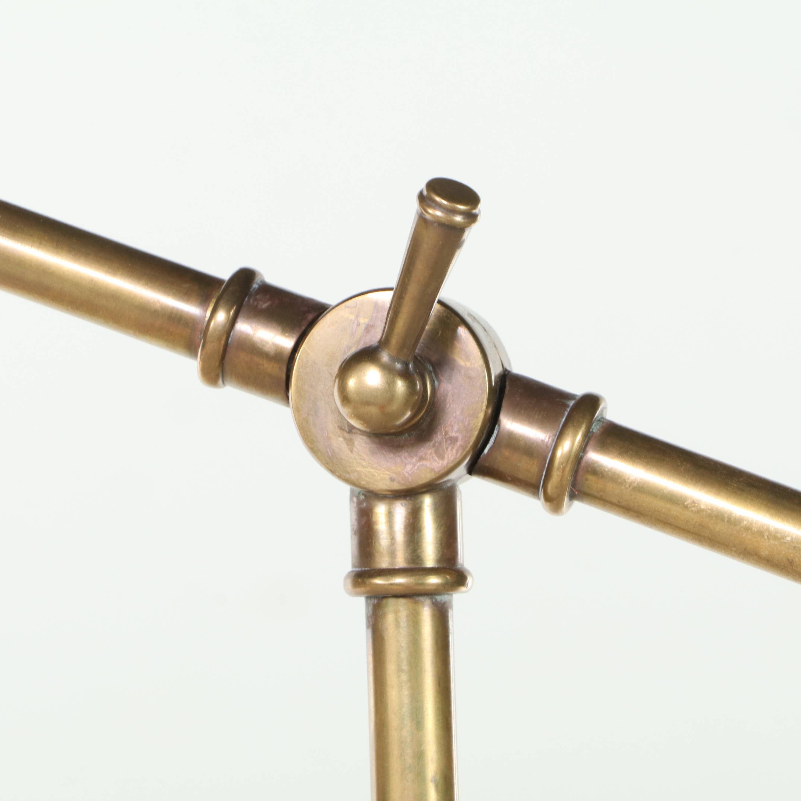 Brass Floor Lamp with Adjustable-Arm