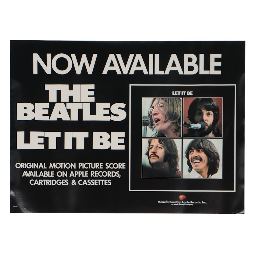 Promotional Poster for The Beatles "Let It Be," 1970