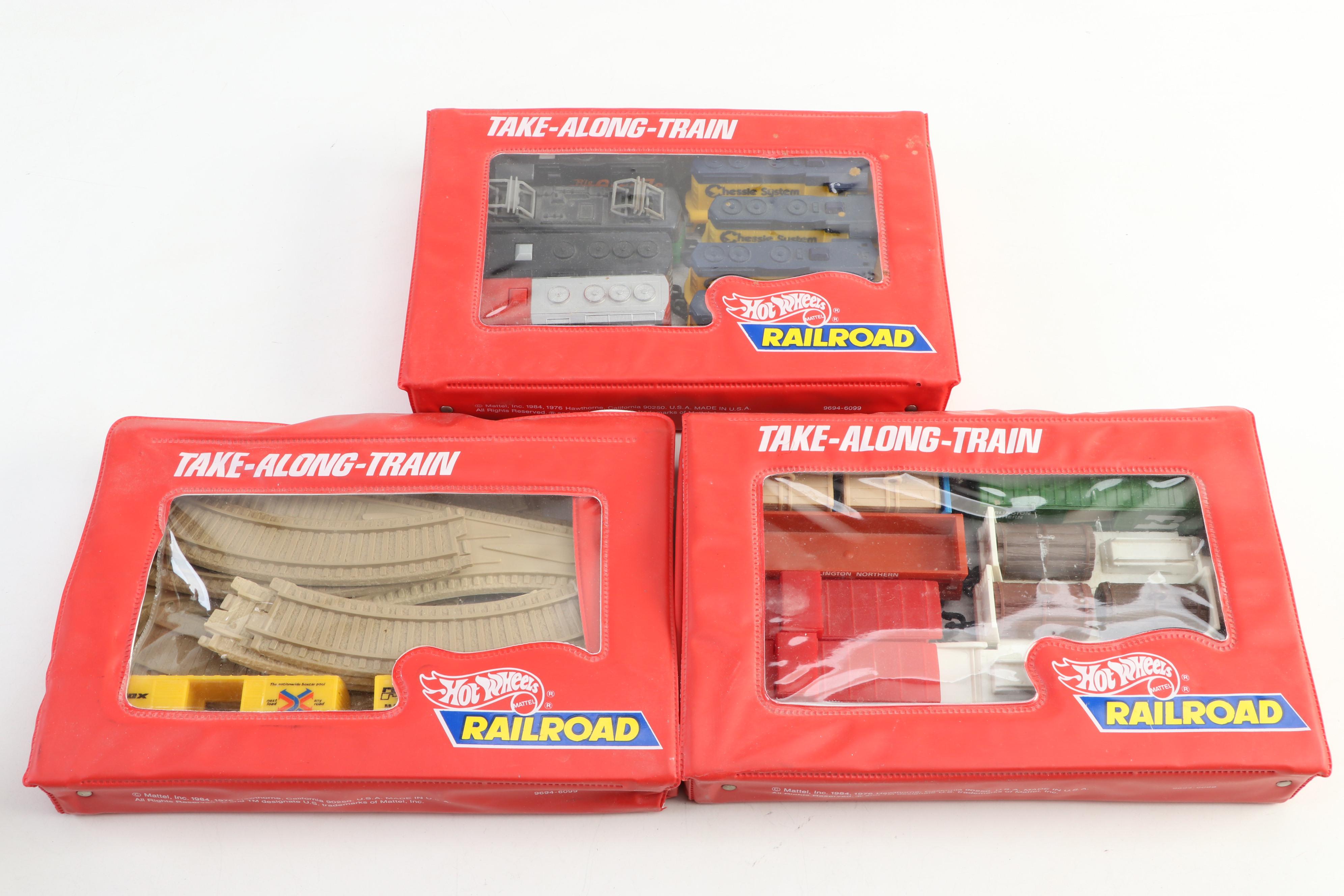 Hot Wheels Railroad Take-Along-Train Sets, Revell Diecast Train Set, and More