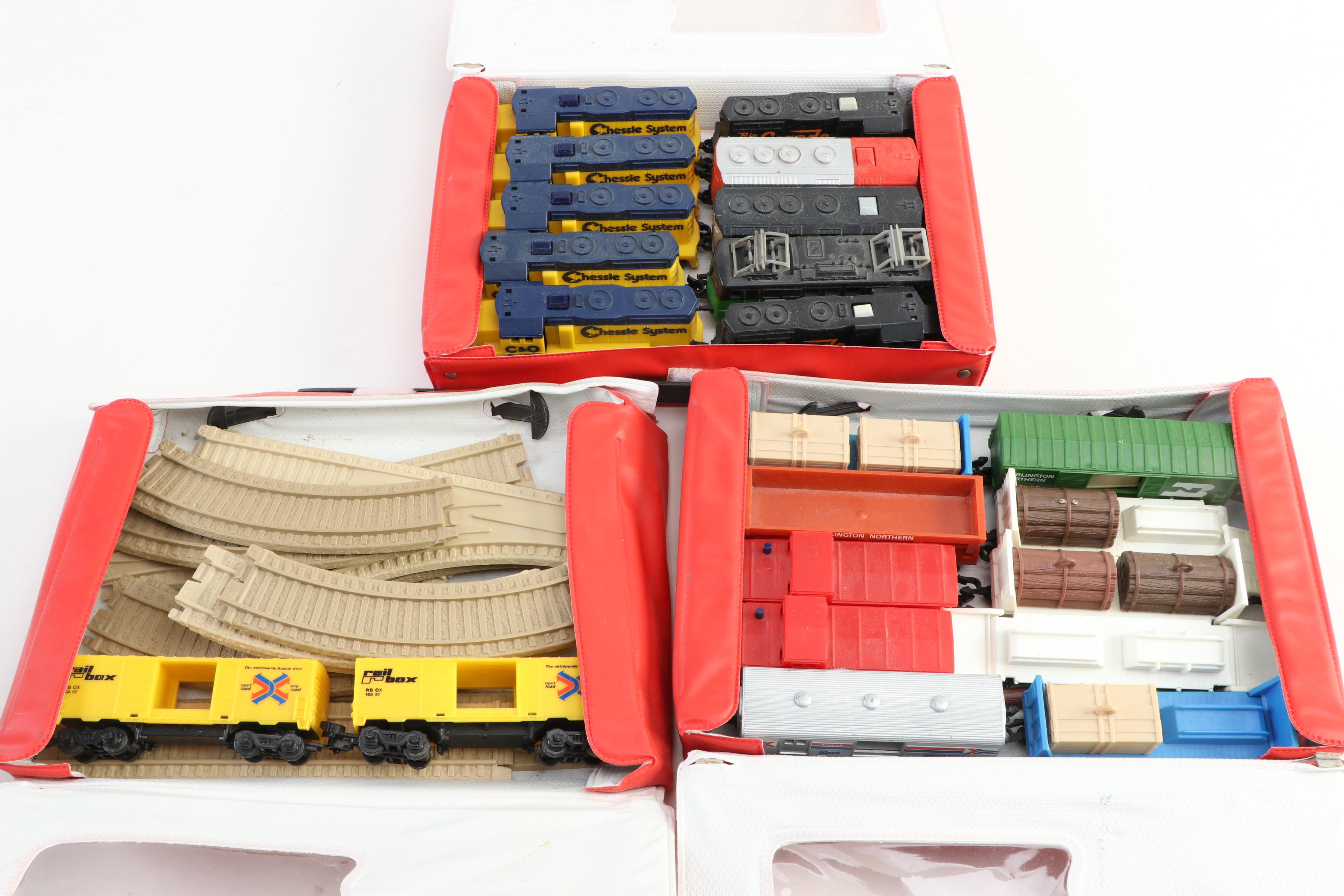 Hot Wheels Railroad Take-Along-Train Sets, Revell Diecast Train Set, and More