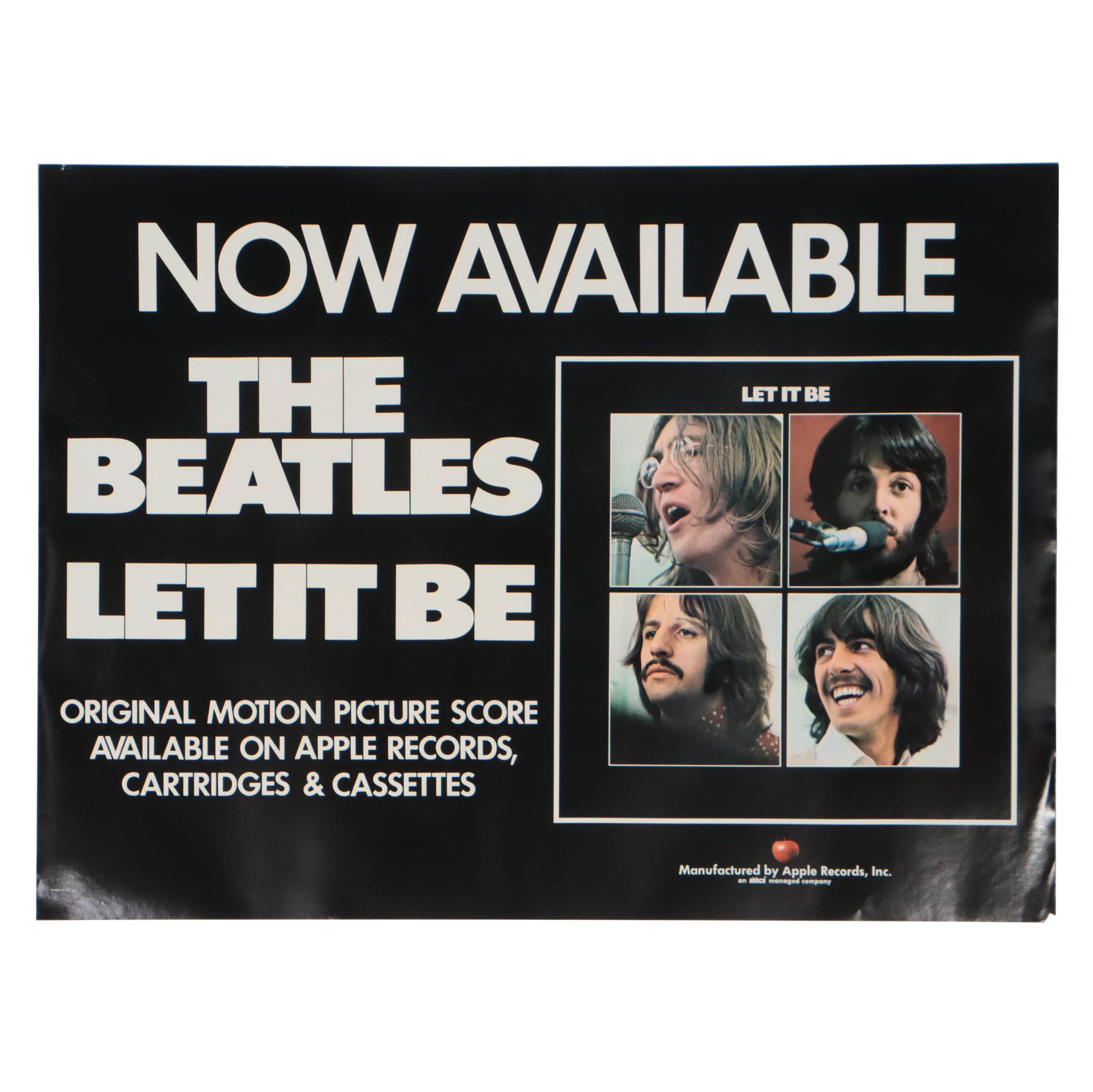 The Beatles "Let It Be" Promotional Poster, 1970
