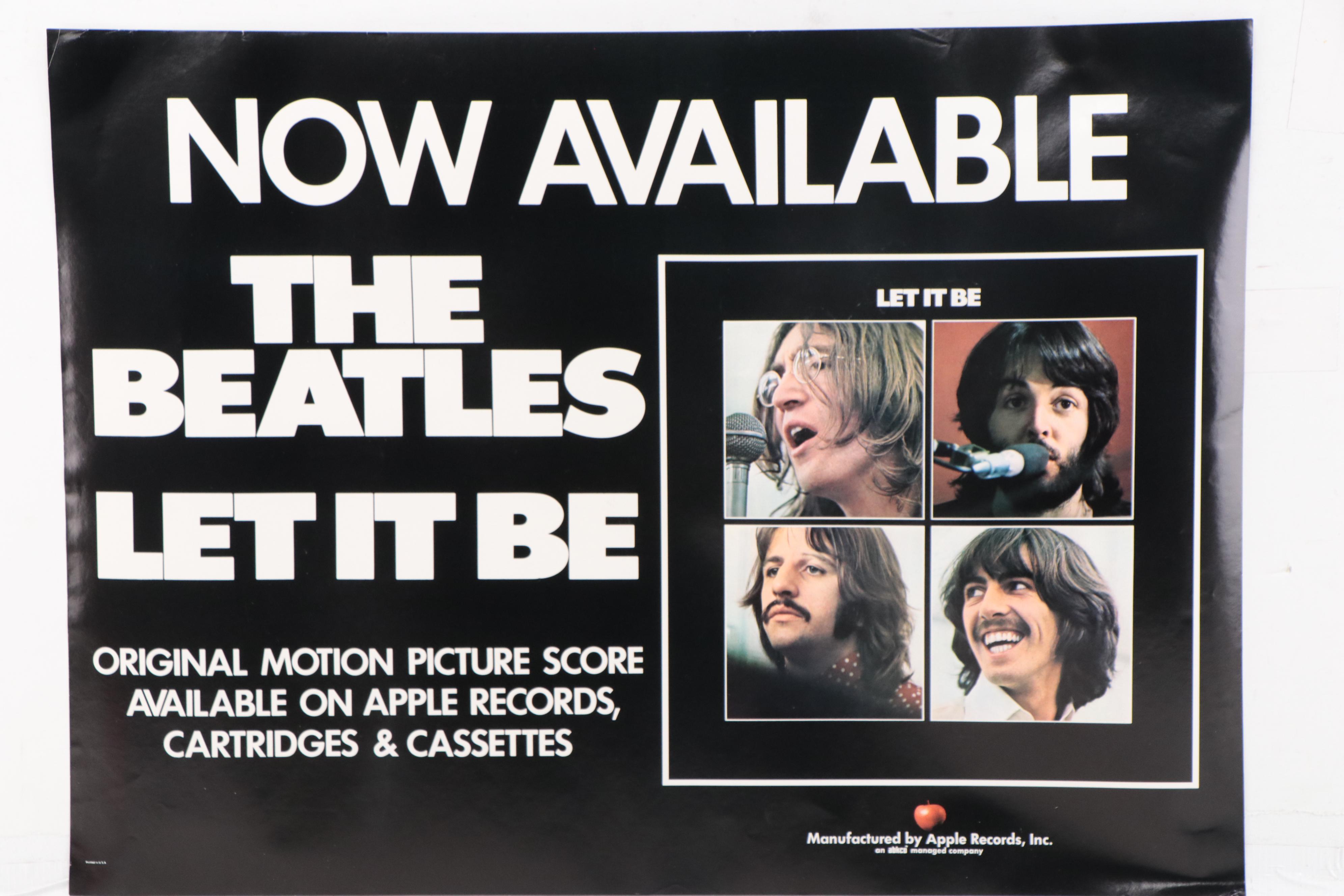 The Beatles "Let It Be" Promotional Poster, 1970