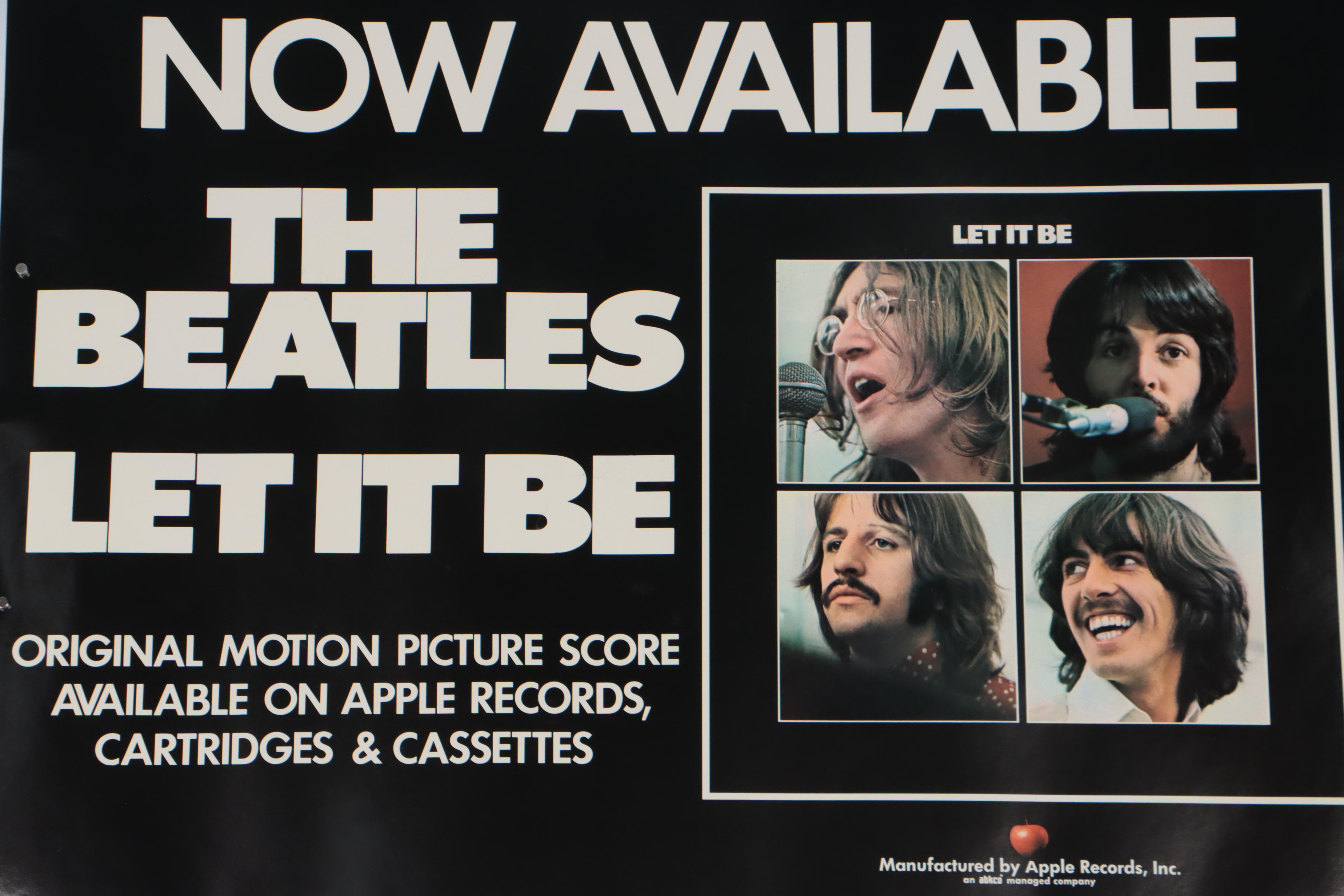 Promotional Poster for The Beatles "Let It Be," 1970