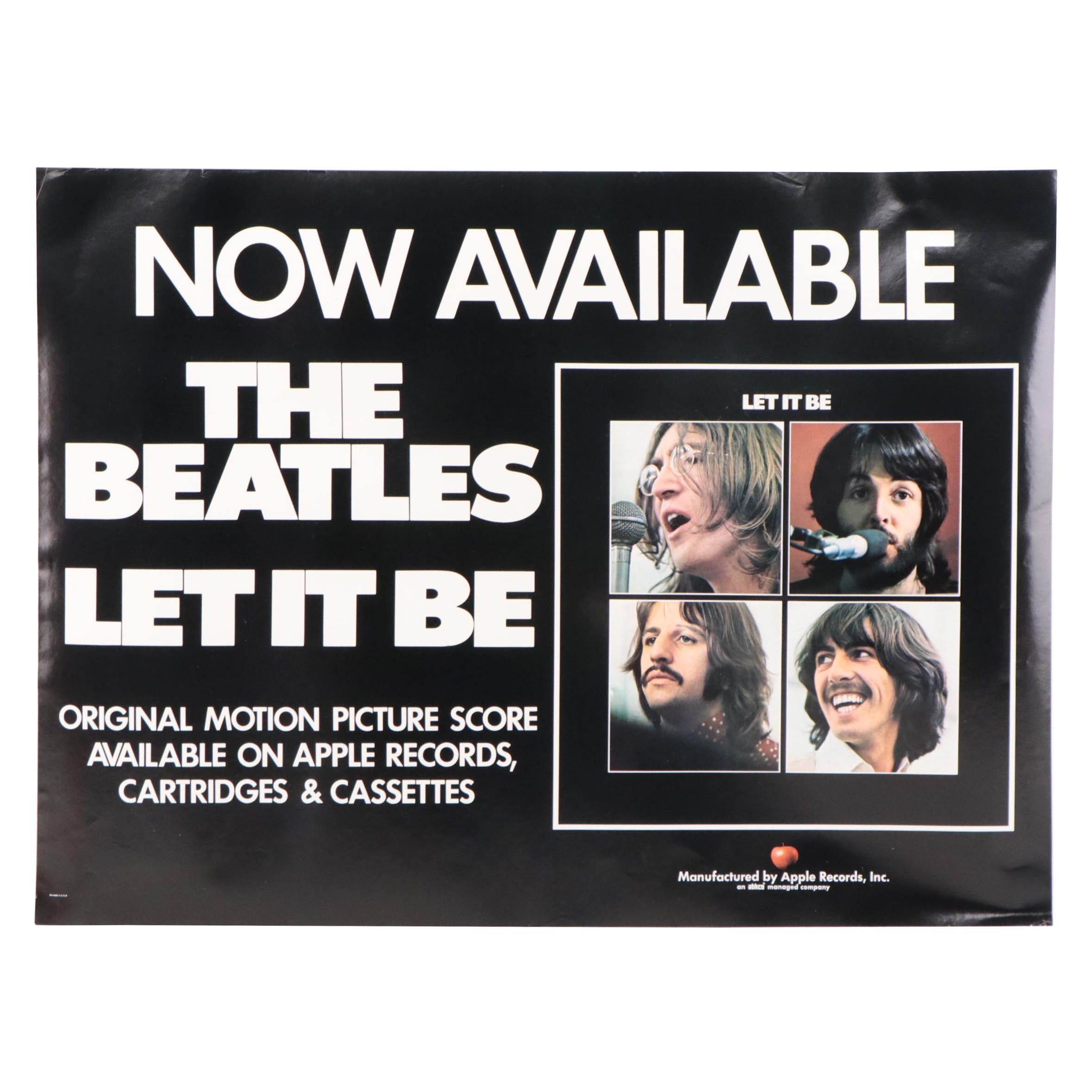 The Beatles "Let It Be" Promotional Poster, 1970