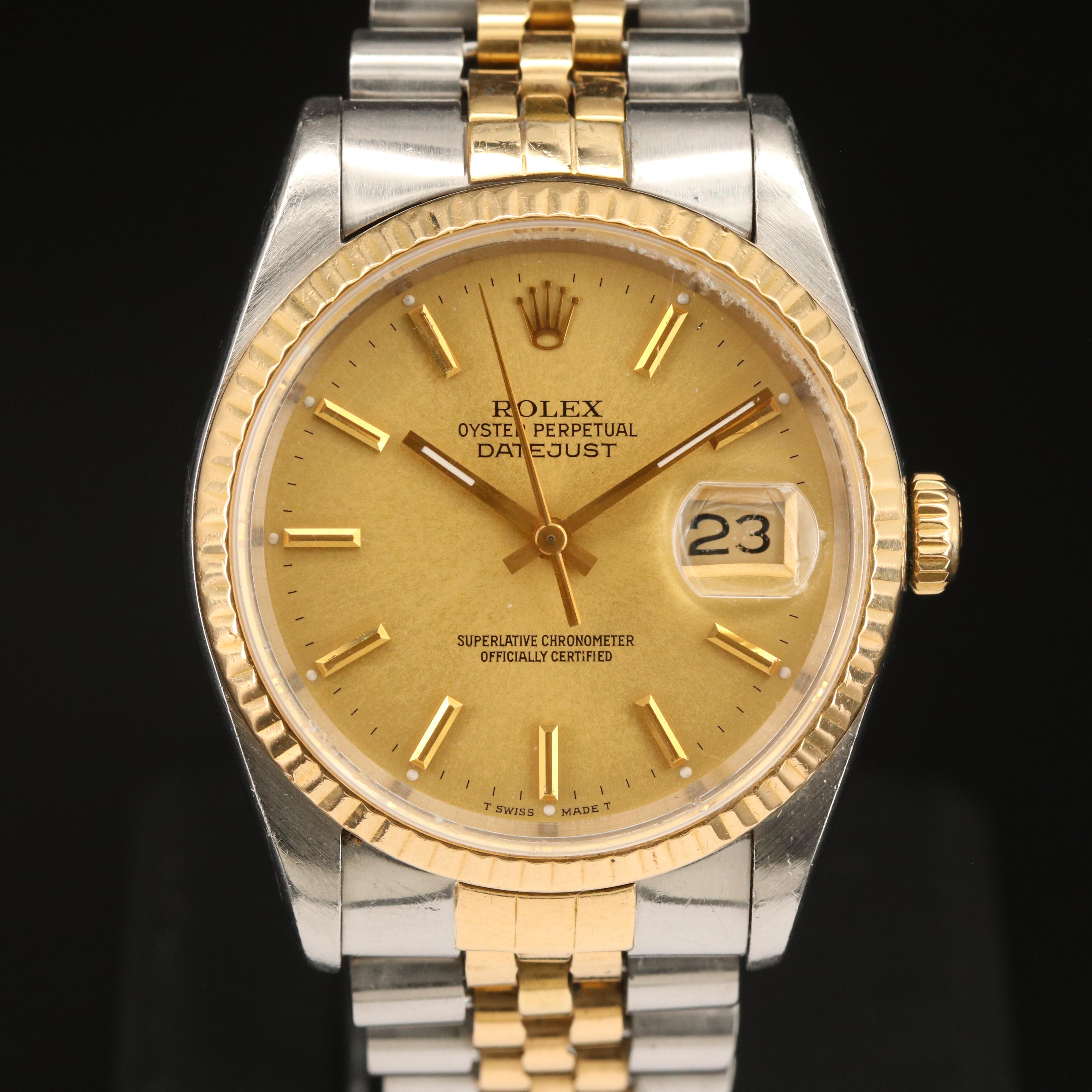 1990 Rolex Oyster Perpetual Datejust Watch